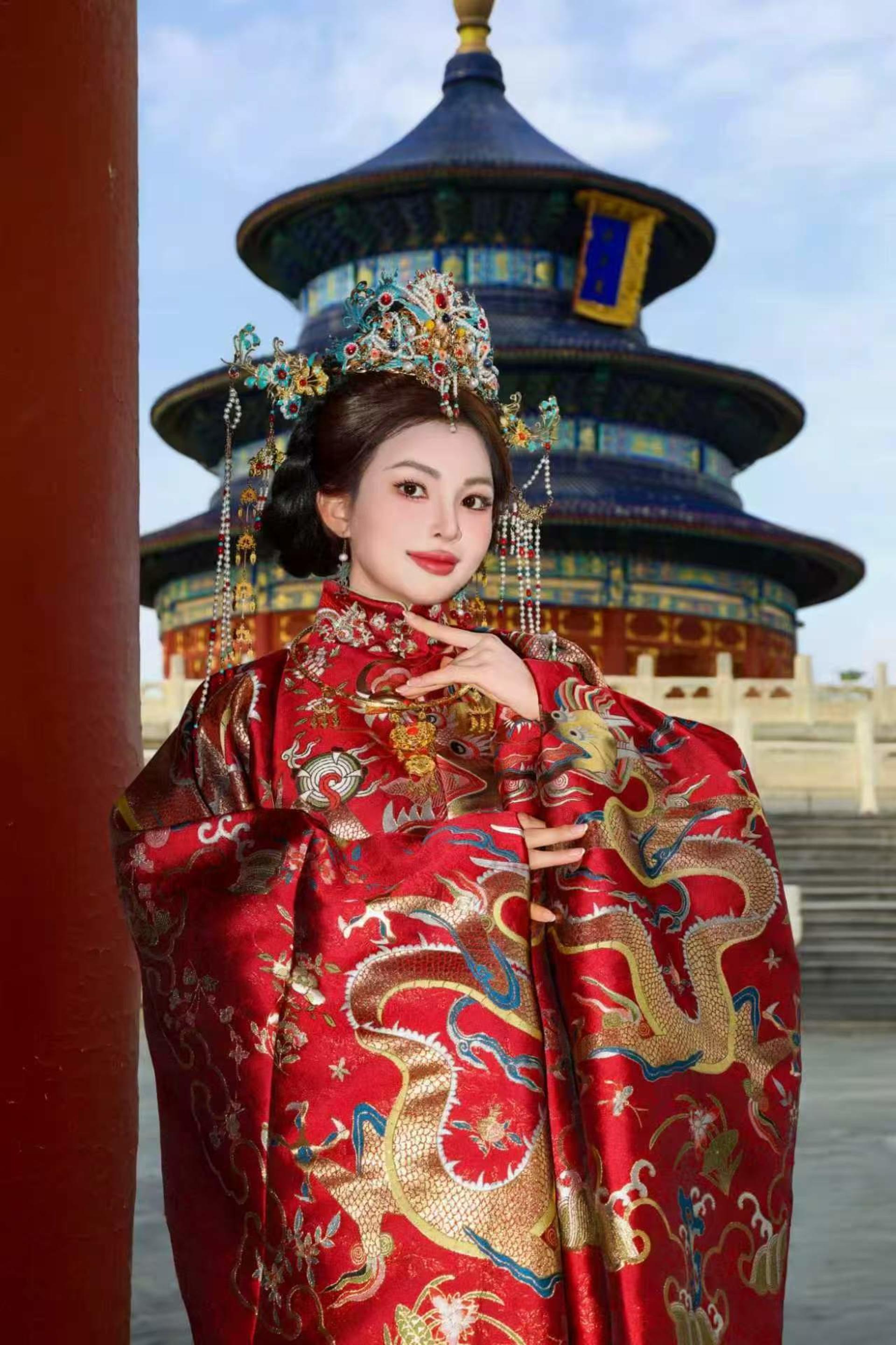 Beijing Temple of Heaven Hall of Prayer for Good Harvests Hanfu Rental · Ancient Costume Travel Photography Cheongsam Photography - Thumbnail 7