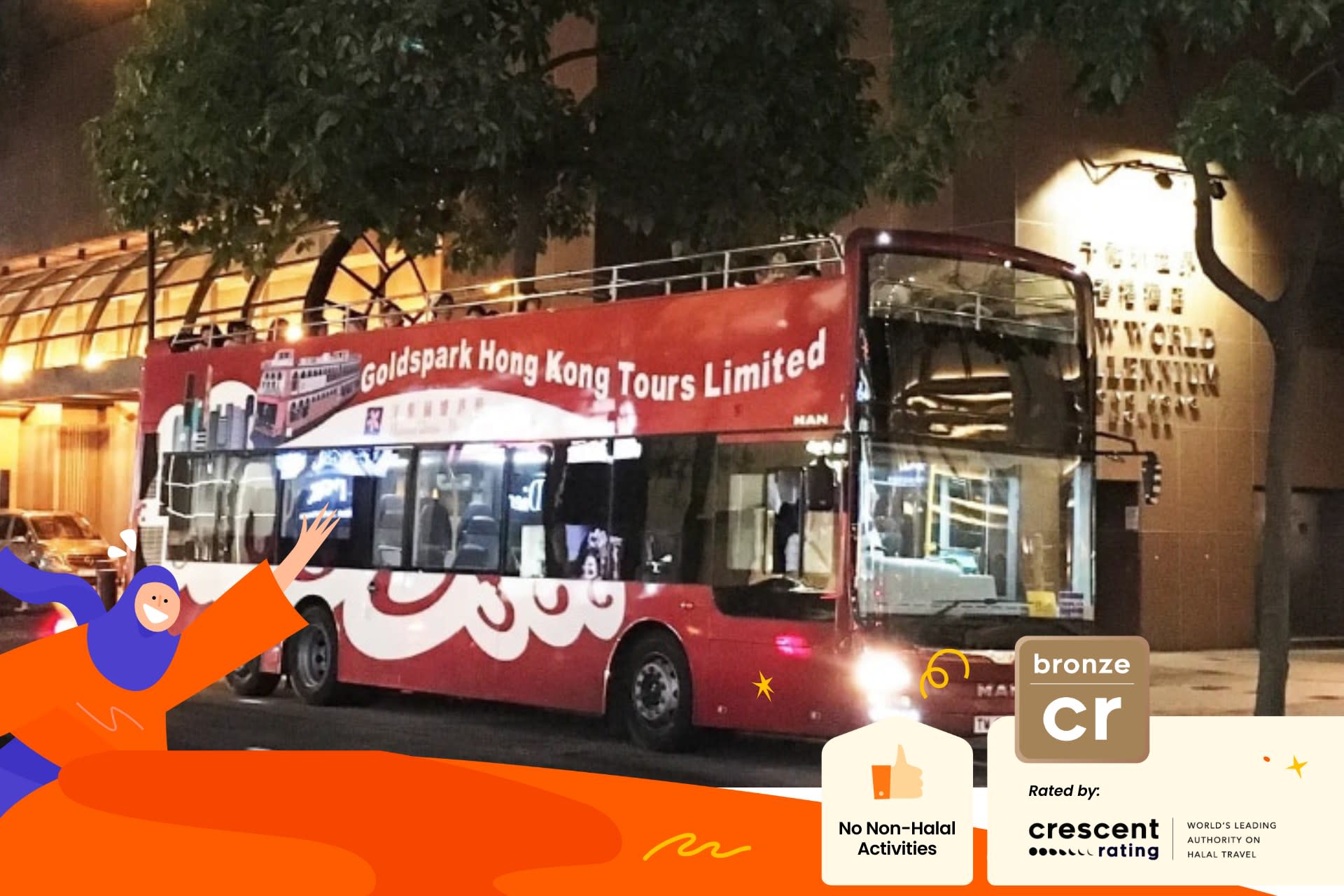Hong Kong Open Top Sightseeing Bus Tour | Temple St  - Thumbnail 2