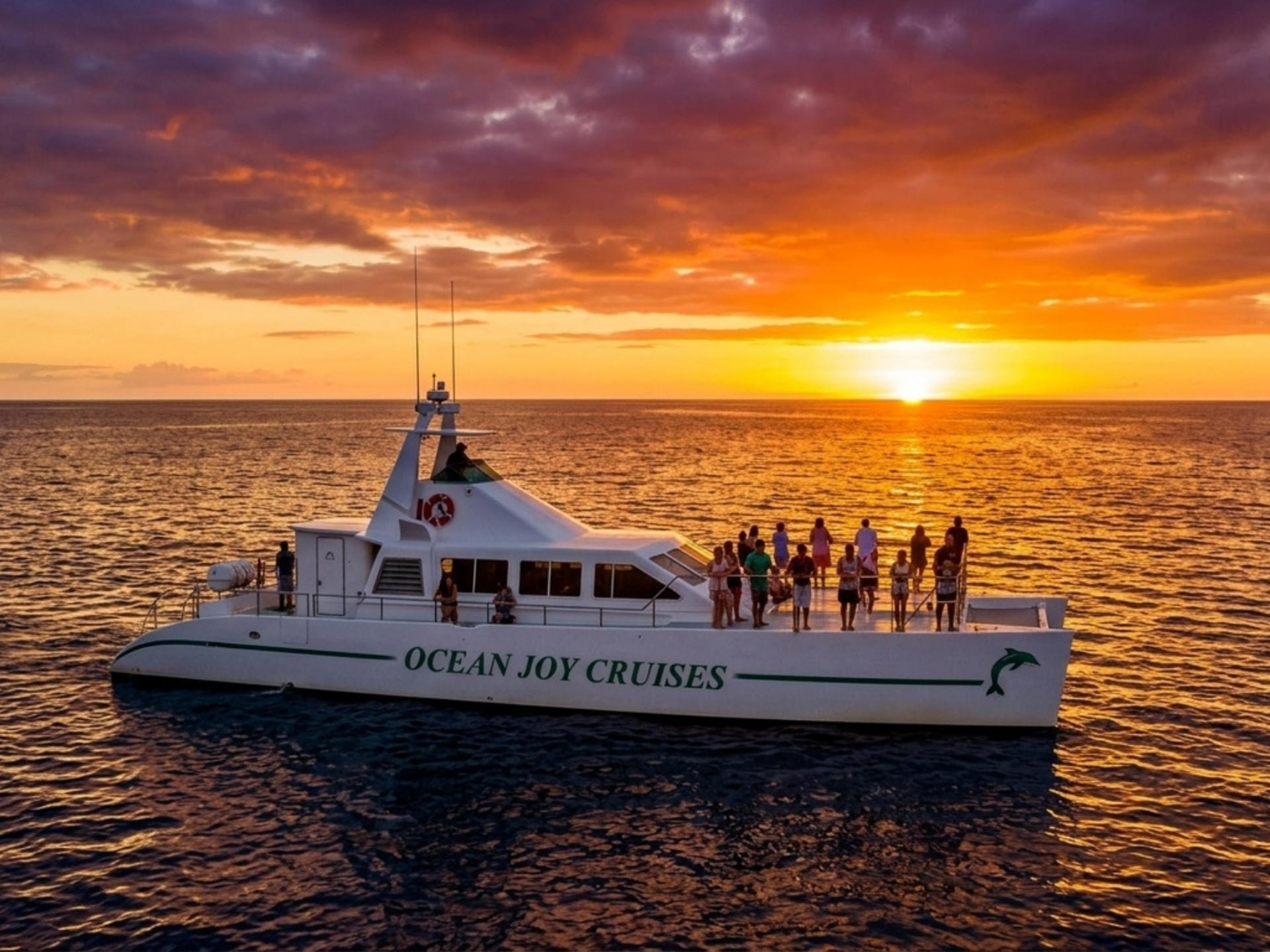 Luxury Sunset Snorkel Cruise with Dolphin Watch in Ko Olina - Image 1