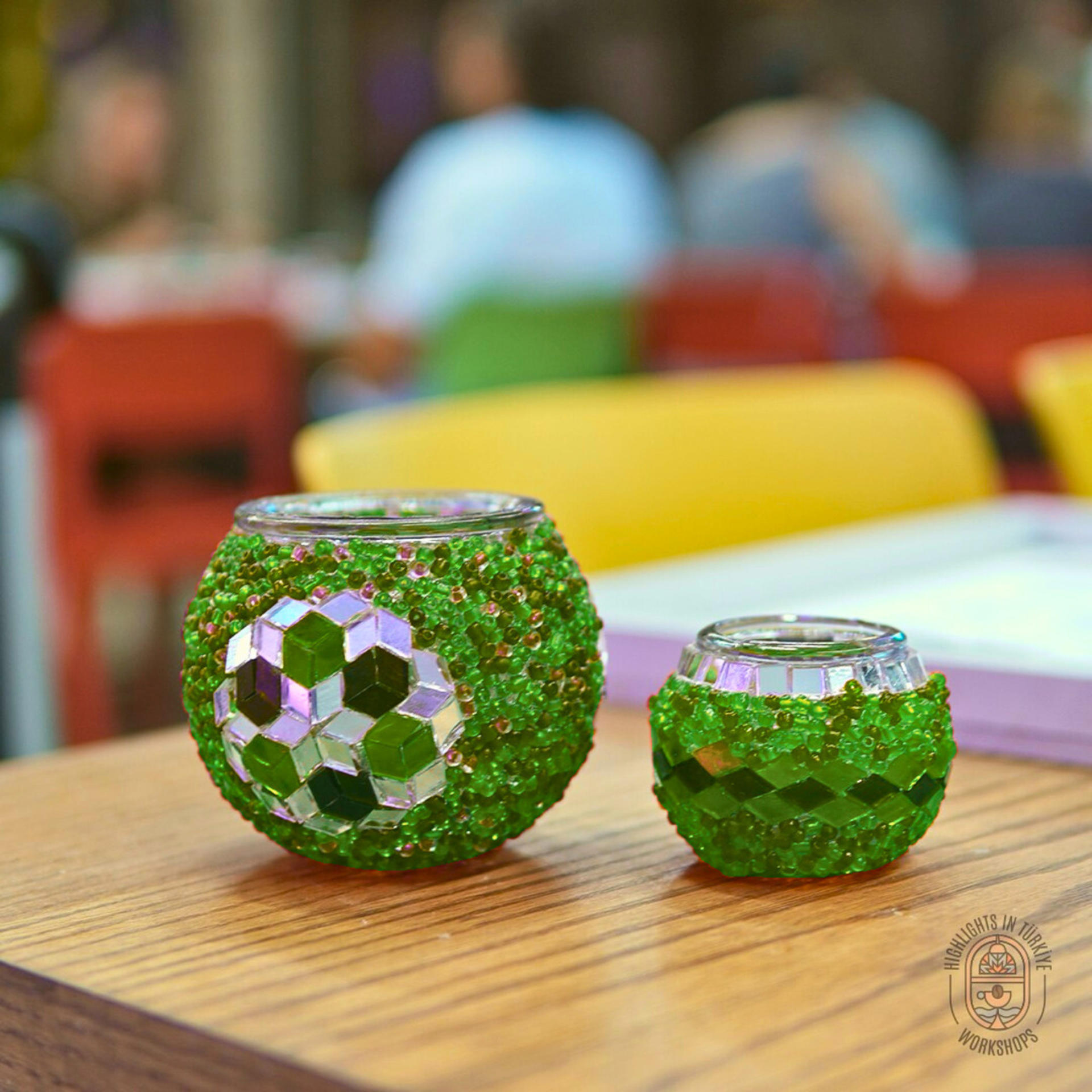 Istanbul: Mosaic Candle Holder Workshop - Design Your Own Light - Thumbnail 11