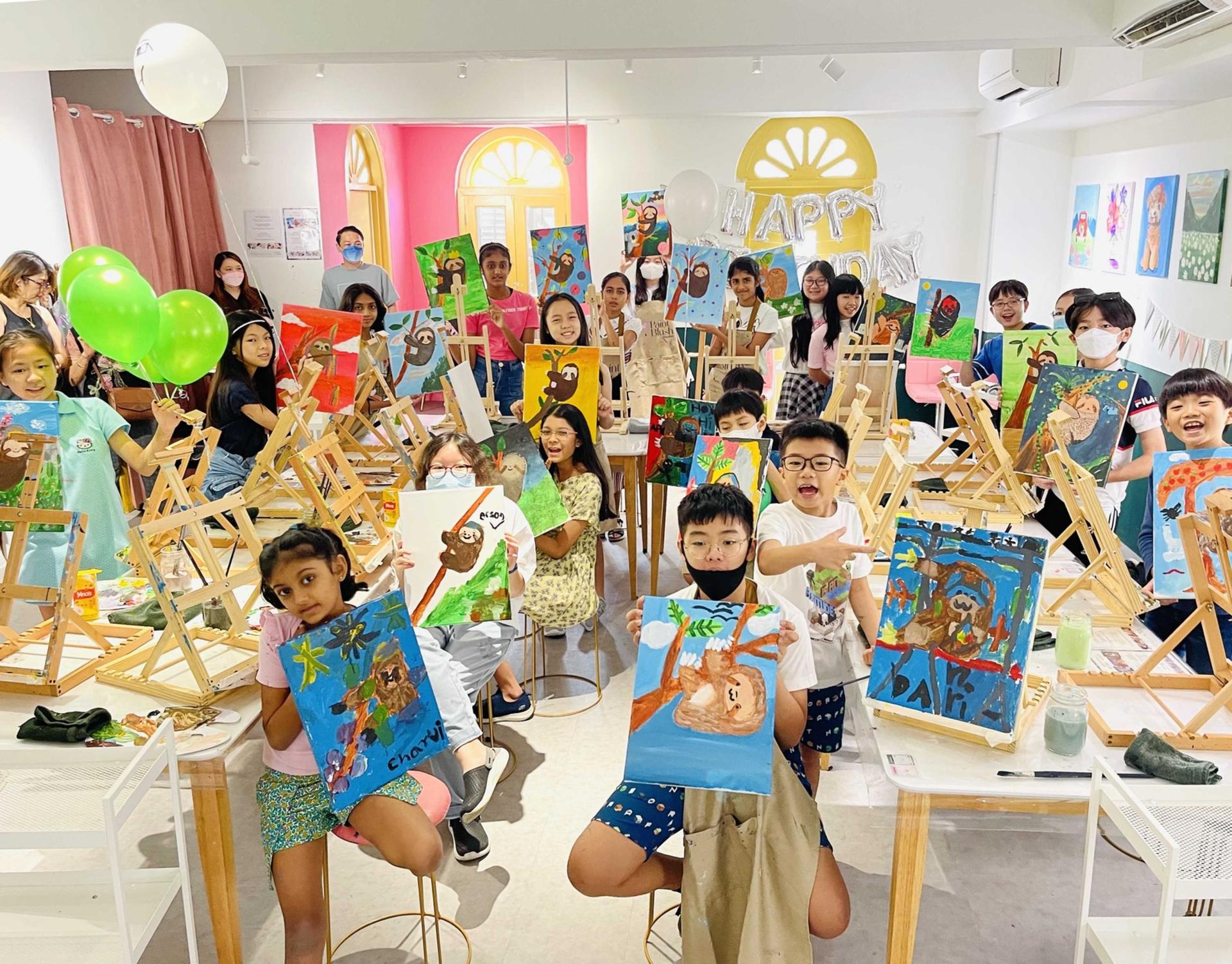 Fun Family Art Jamming Workshop in Singapore by PaintBlush Singapore - Image 1