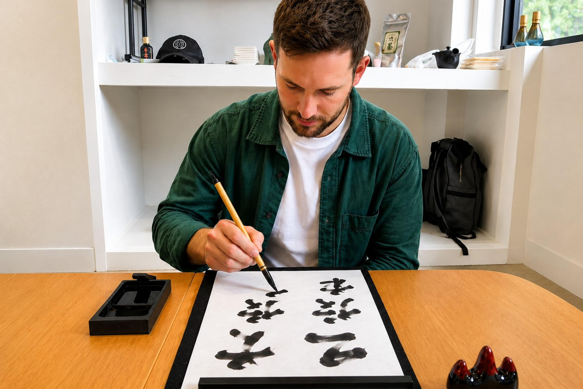 Private Japanese Calligraphy Experience & Izakaya Dining in Shibuya - Thumbnail 2