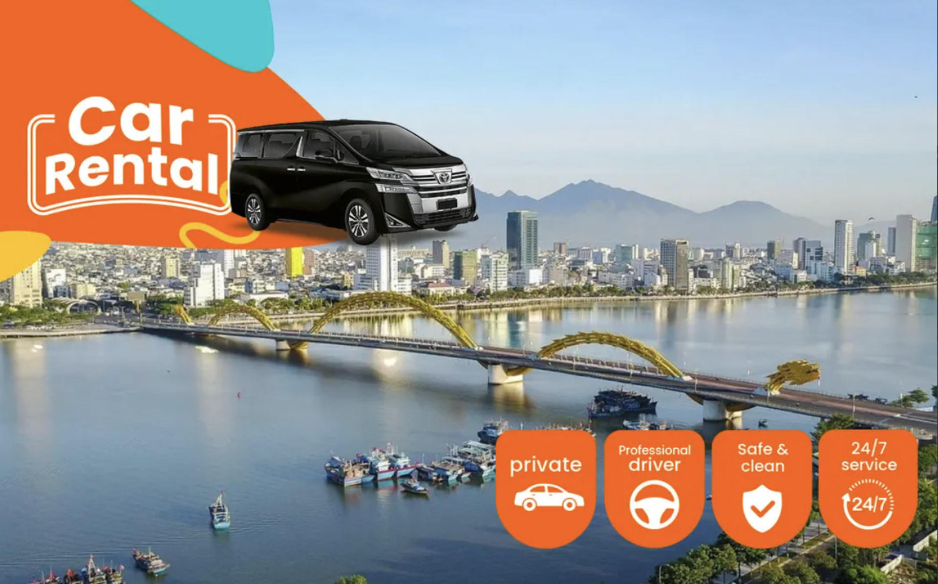 Da Nang Private Car Charter with Driver: 4-8-12 Hours - Image 1