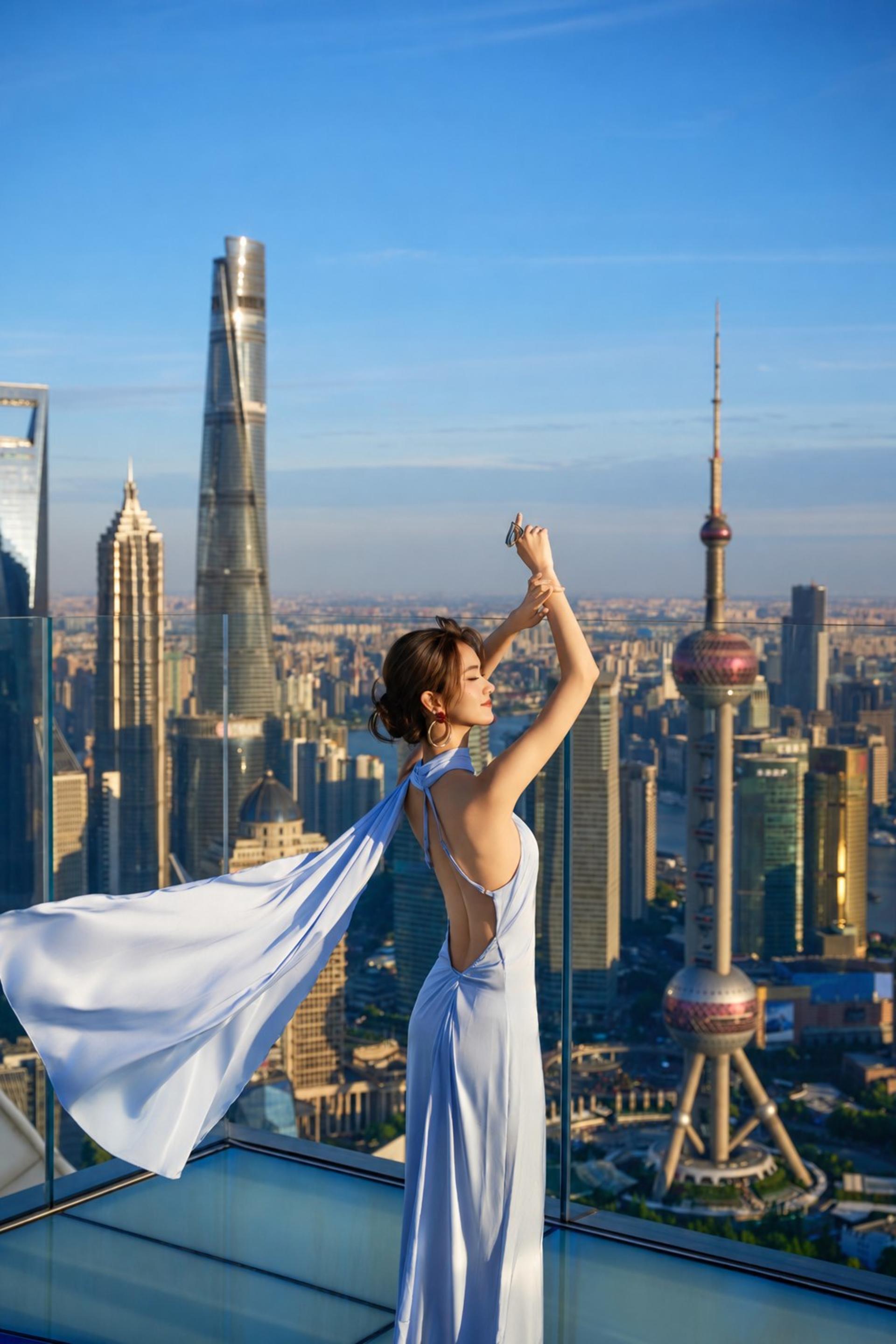 Shanghai Fashion Editorial Photoshoot at The Bund or The Stage - Thumbnail 5