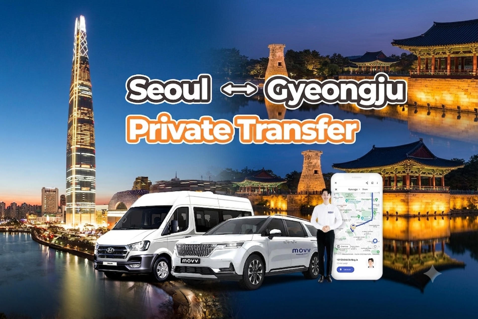 Seoul - Gyeongju Premium Private Transfer with Chauffeur - Image 1