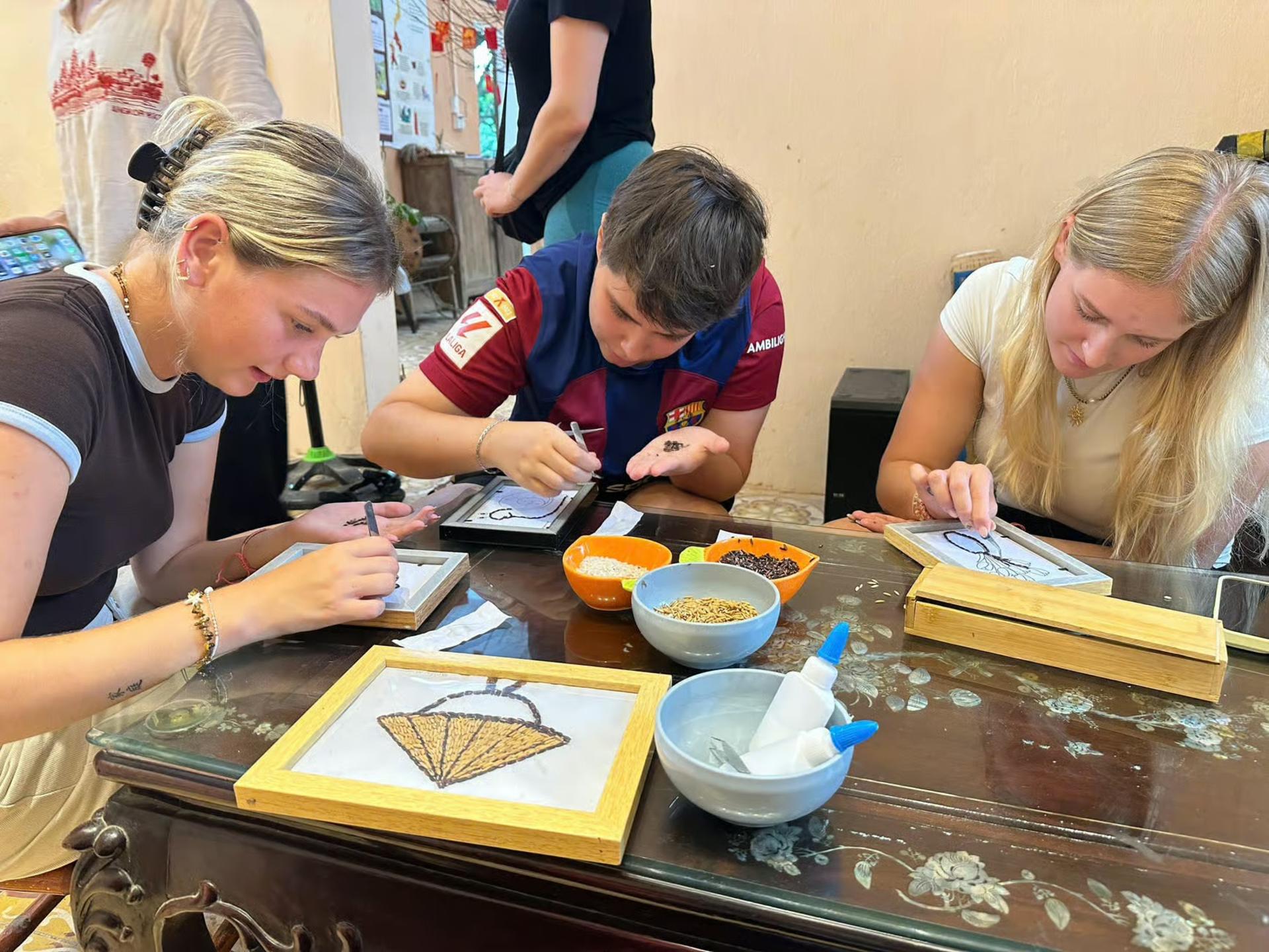 Rice Mosaic & Traditional Straw Broom Workshop at Tam Coc Museum - Image 1