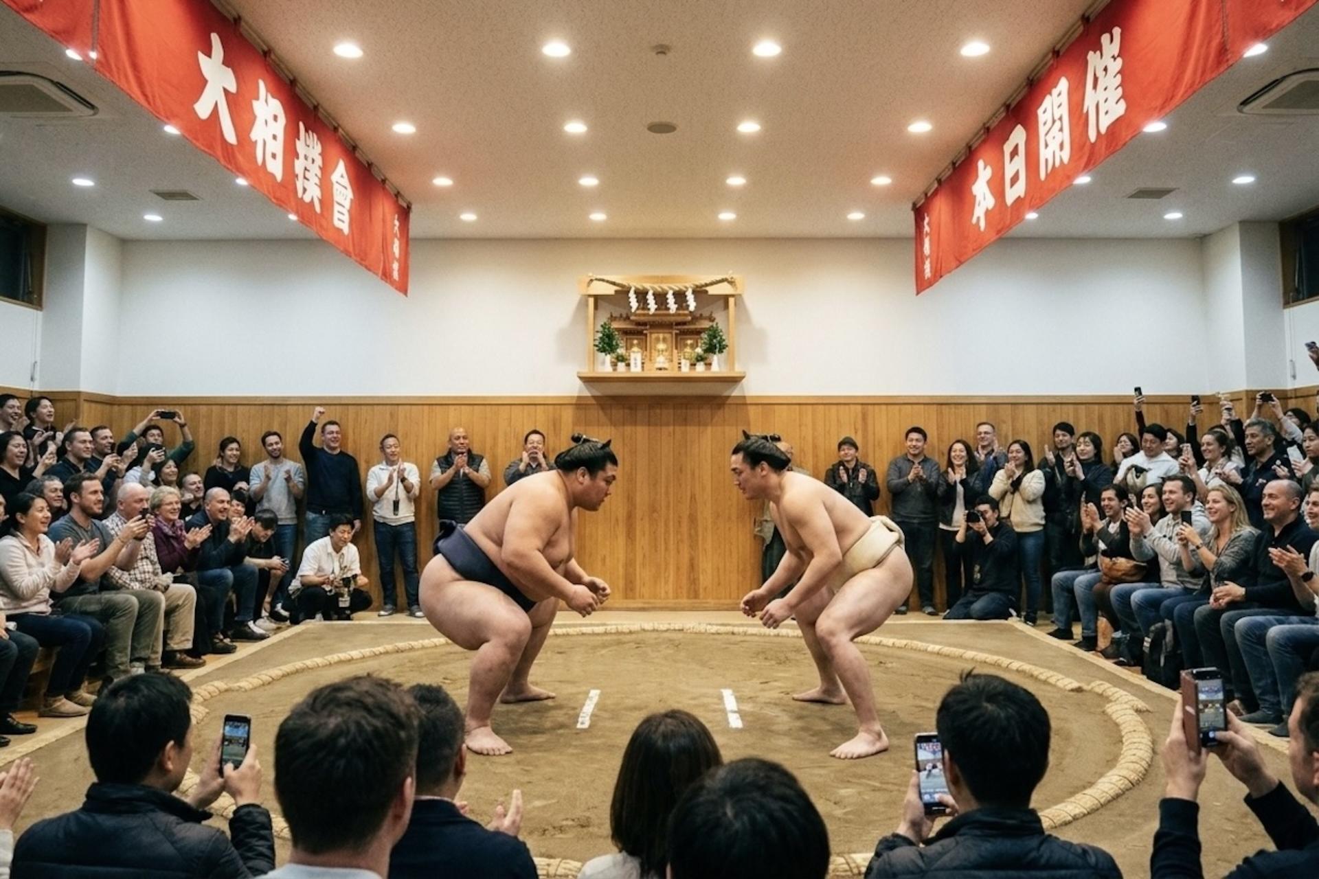 Kyoto: Sumo Show with Drink and Photo - Thumbnail 3