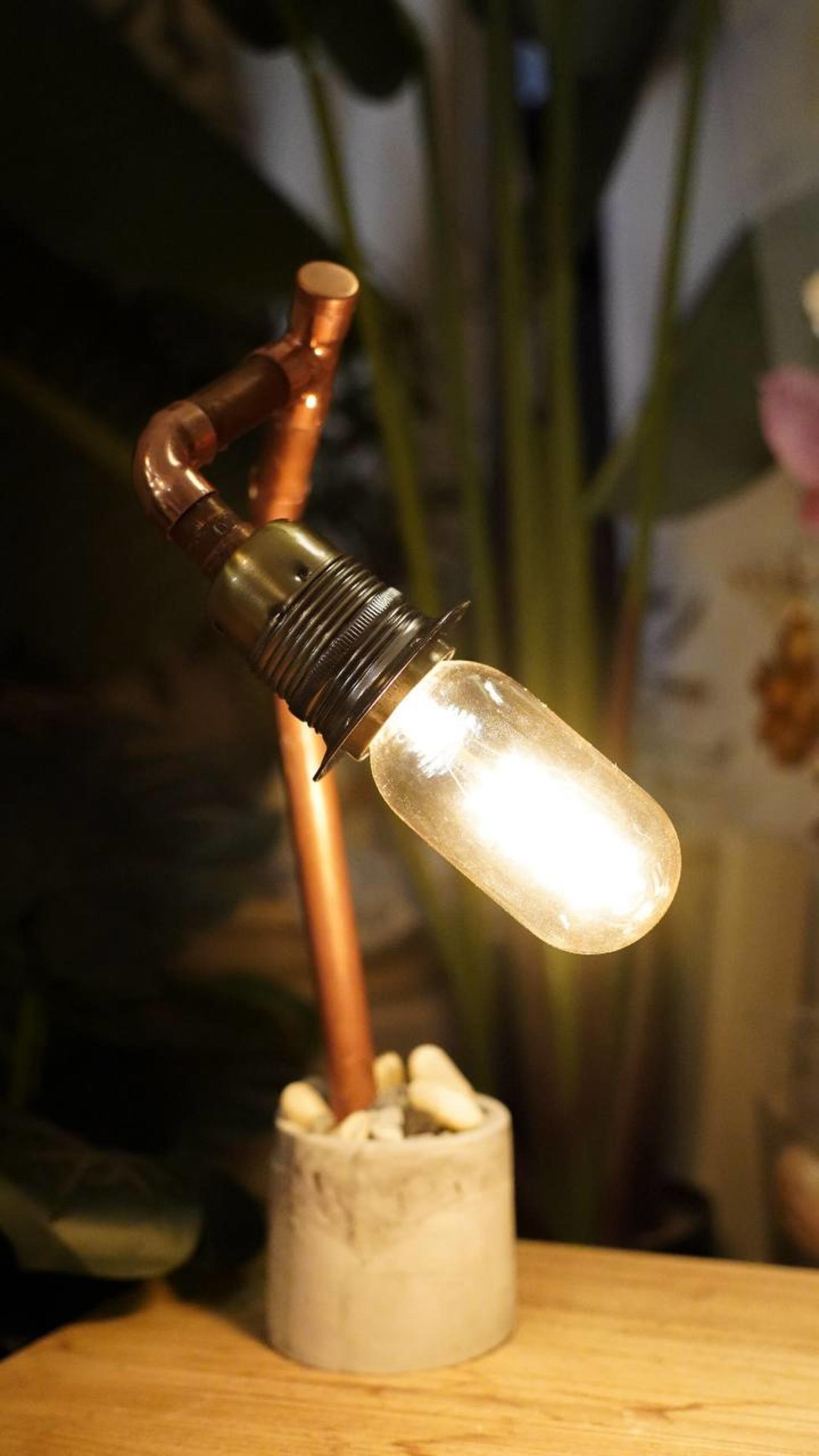 Myosotis flower | Industrial Style Lamp Holder Workshop - Thumbnail 30