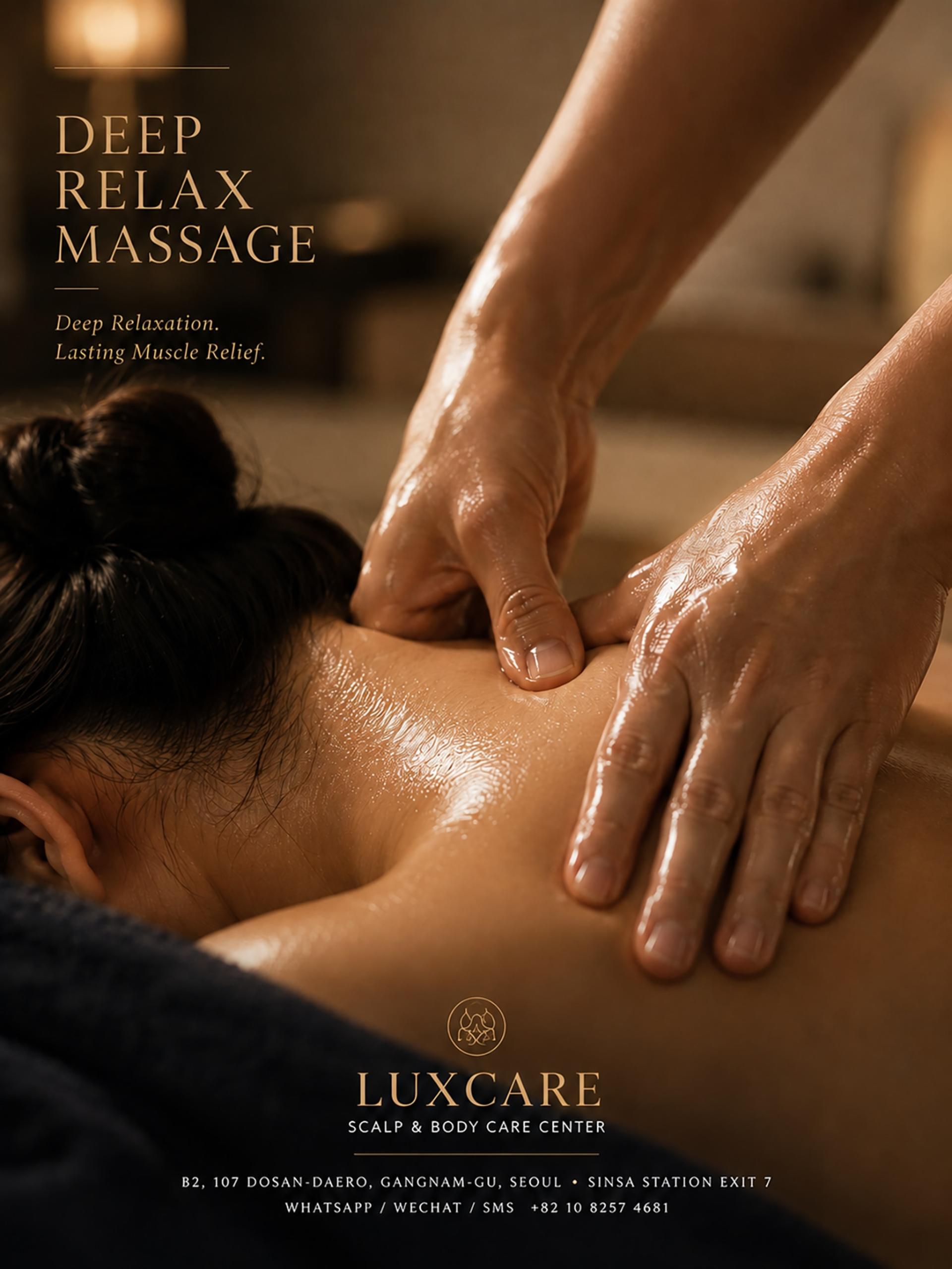LUXCARE_HeadSpa, Lymph Drainage & DeepTissue Massage, HBOT in seoul. - Thumbnail 3