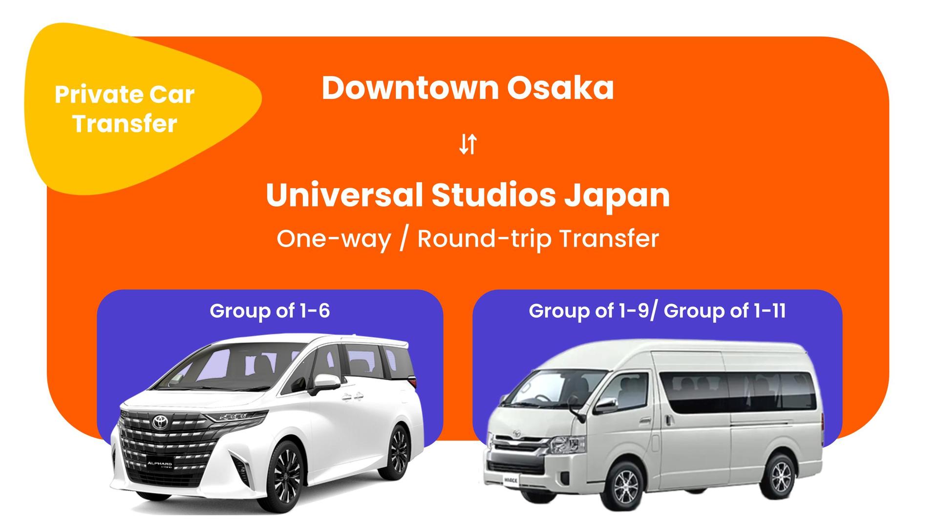 Osaka Private Transfer to or from Universal Studios Japan - Thumbnail 5