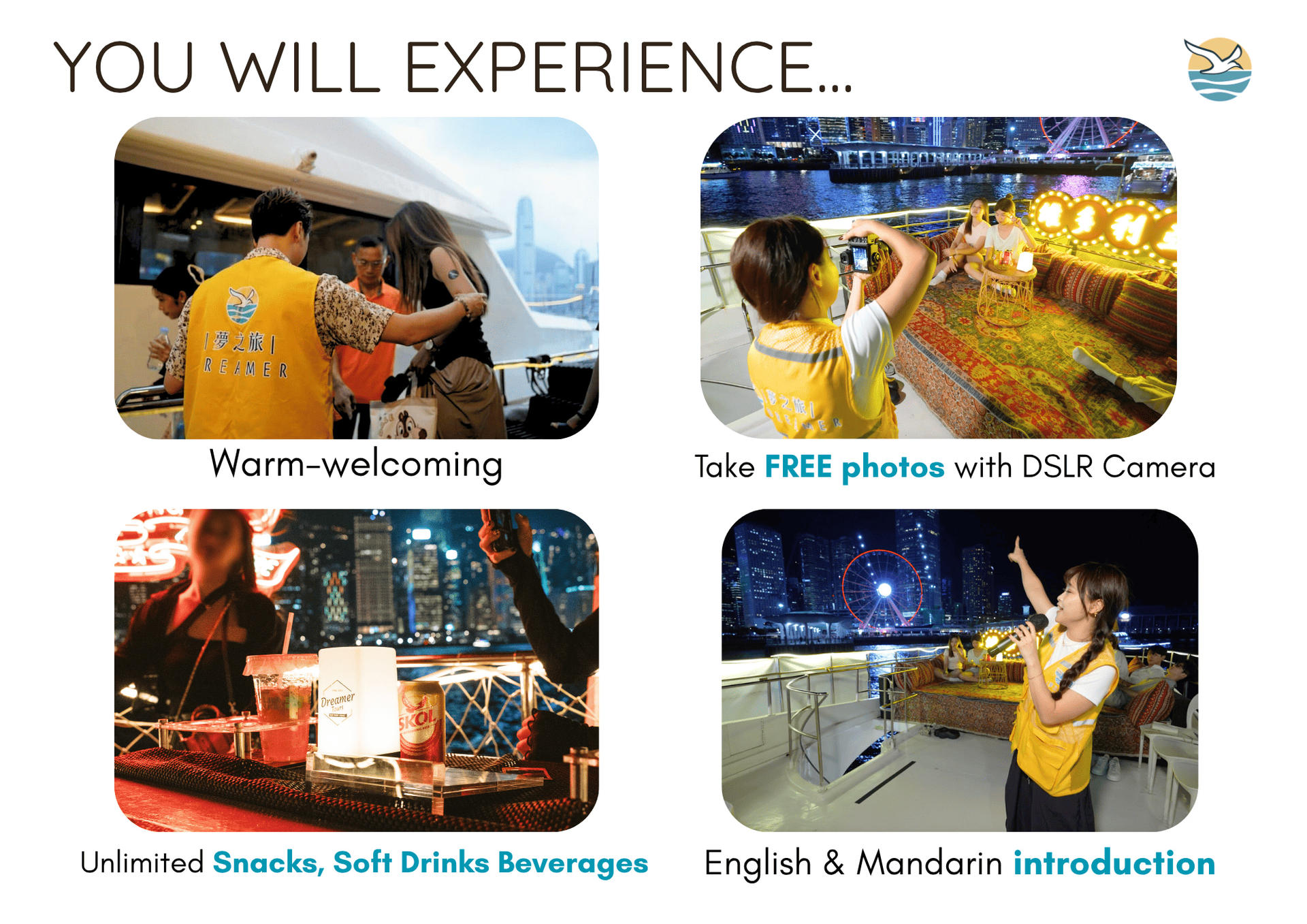 Victoria Harbour Night Cruise: Luxury Dreamer (Unlimited Snacks & Drinks + Professional Photography + Live Tour Ambassador) - Thumbnail 2