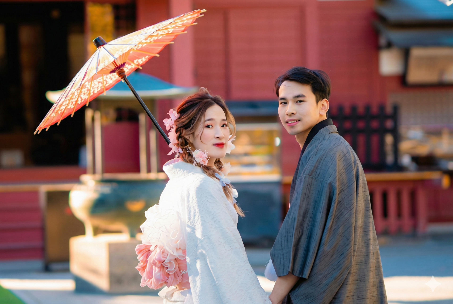 Asakusa Kimono Rental OSHARE Japanese Makeup & Tea Ceremony Experience Open until 10 PM - Image 1