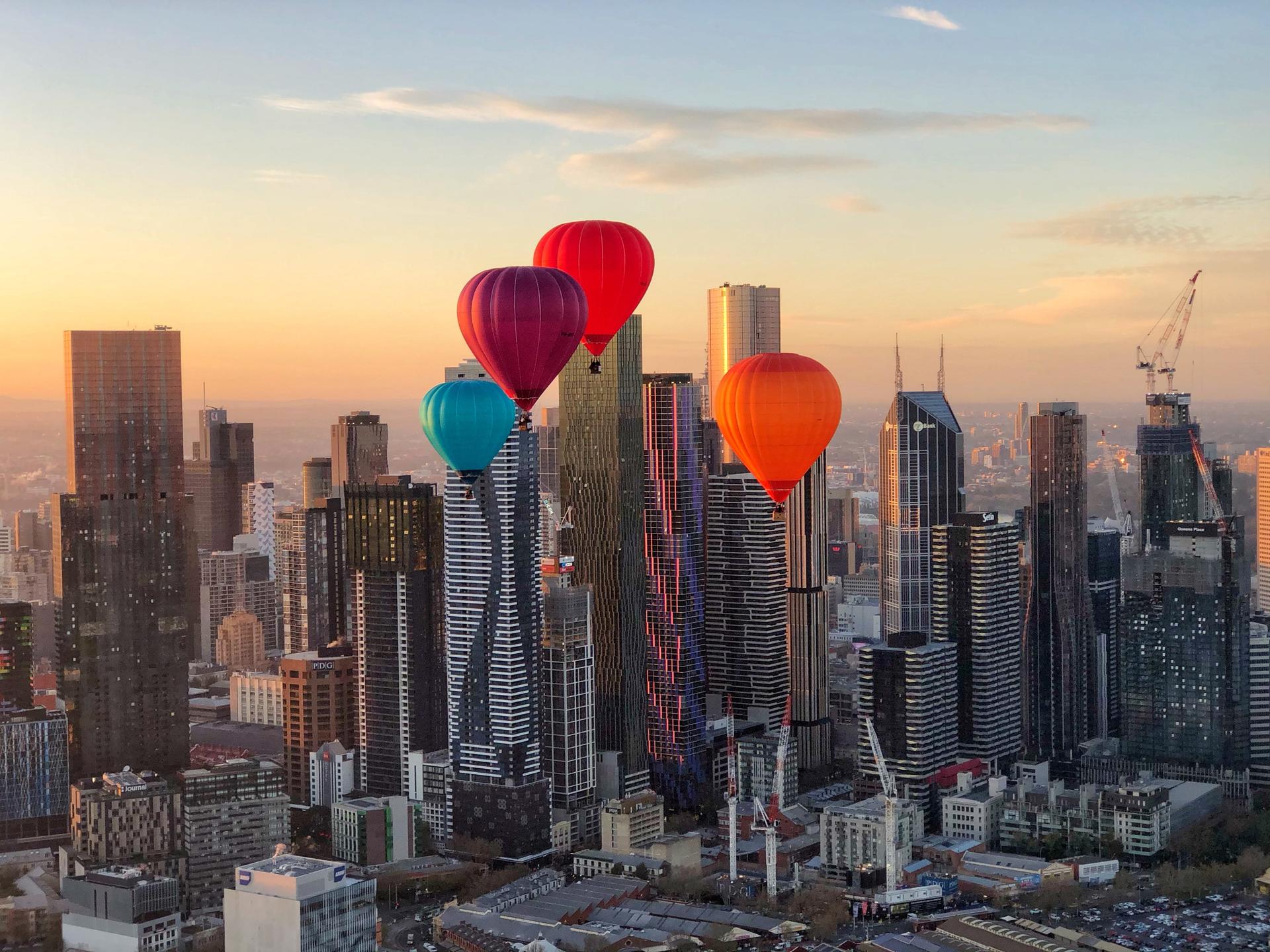 Hot Air Balloon Flight over Melbourne City - Image 1