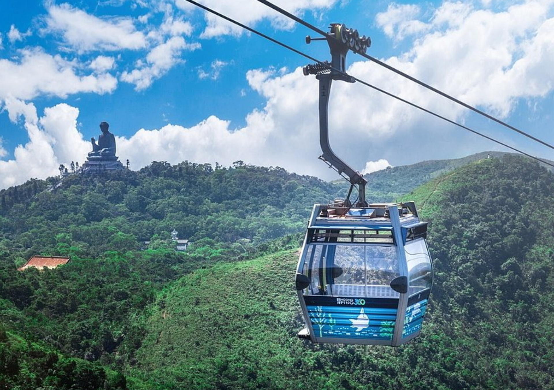 Ngong Ping 360 Cable Car Ticket with hotel pick up and fast lane - Image 1