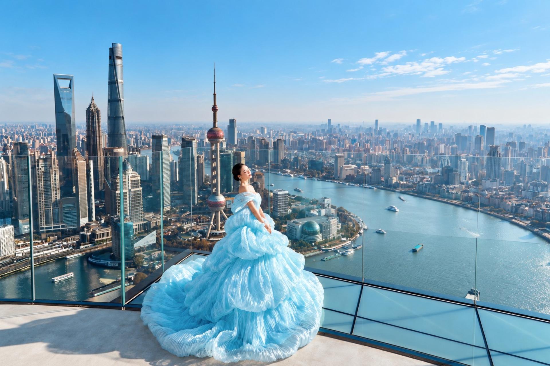 Shanghai Fashion Editorial Photoshoot at The Bund or The Stage - Thumbnail 9