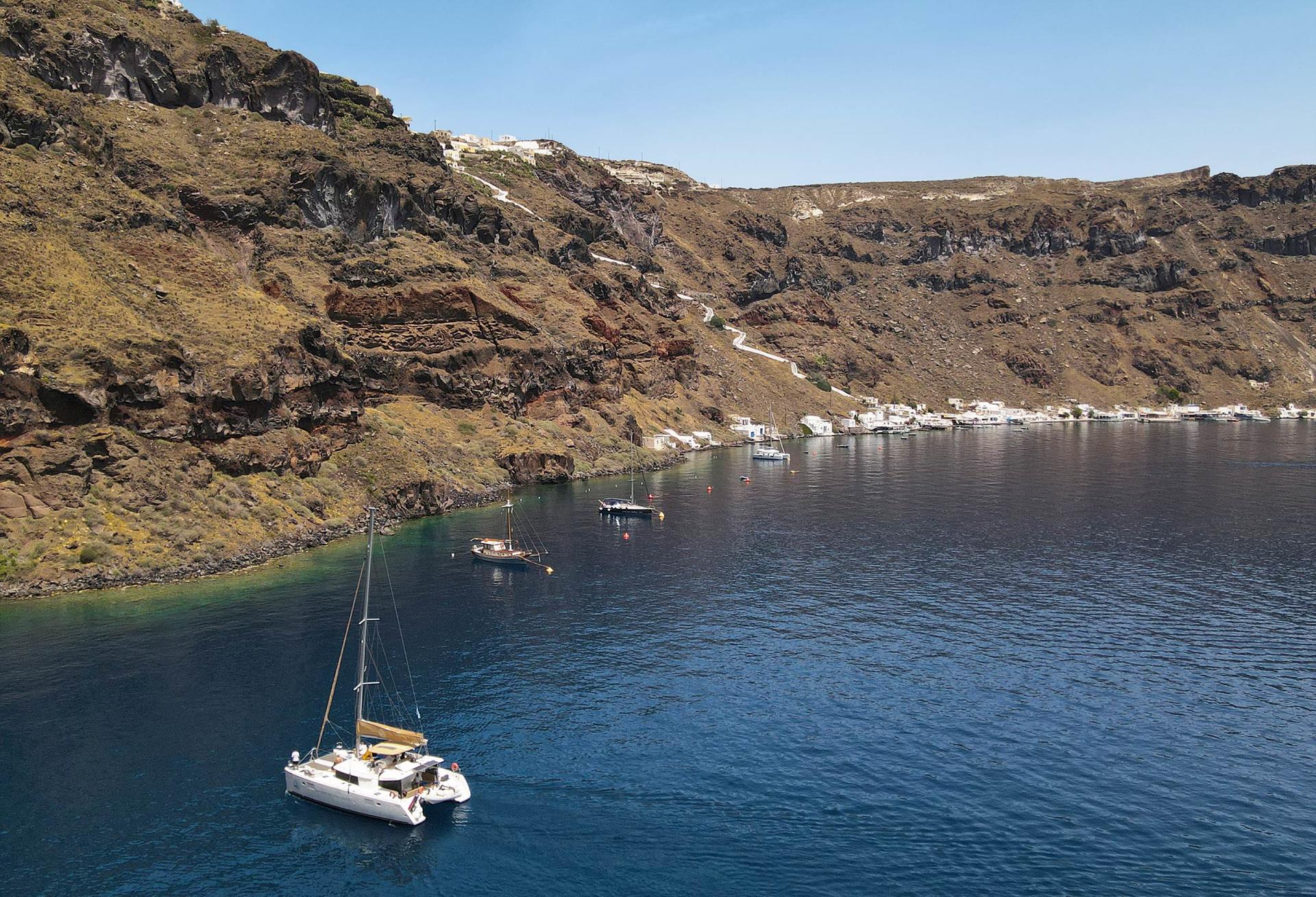 Luxury Santorini Catamaran Cruise: Lunch, BBQ, Drinks & Transfers - Thumbnail 10