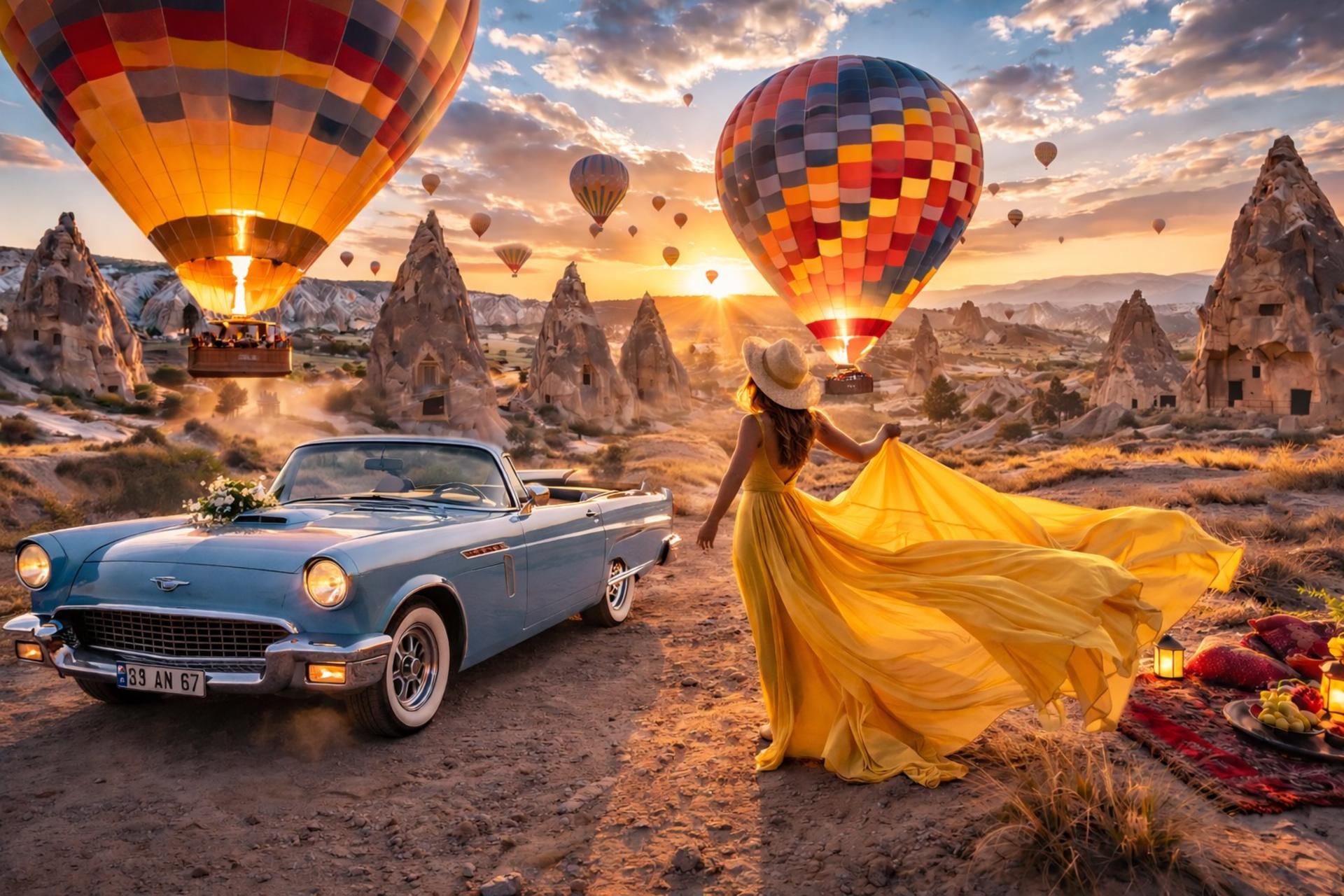 Cappadocia: Sunrise, Day Tour & Sunset Classic Car Tour - Thumbnail 3