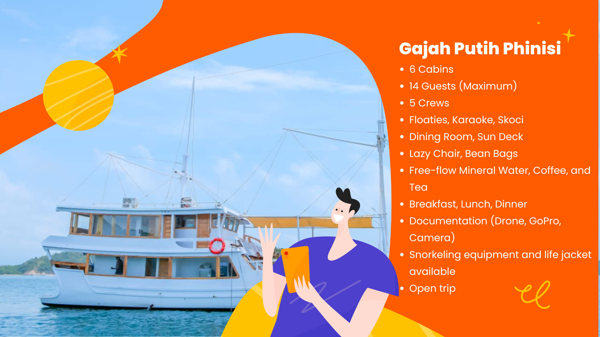 [Standard Phinisi] 3D2N Gajah Putih Liveaboard from Labuan Bajo - Image 1
