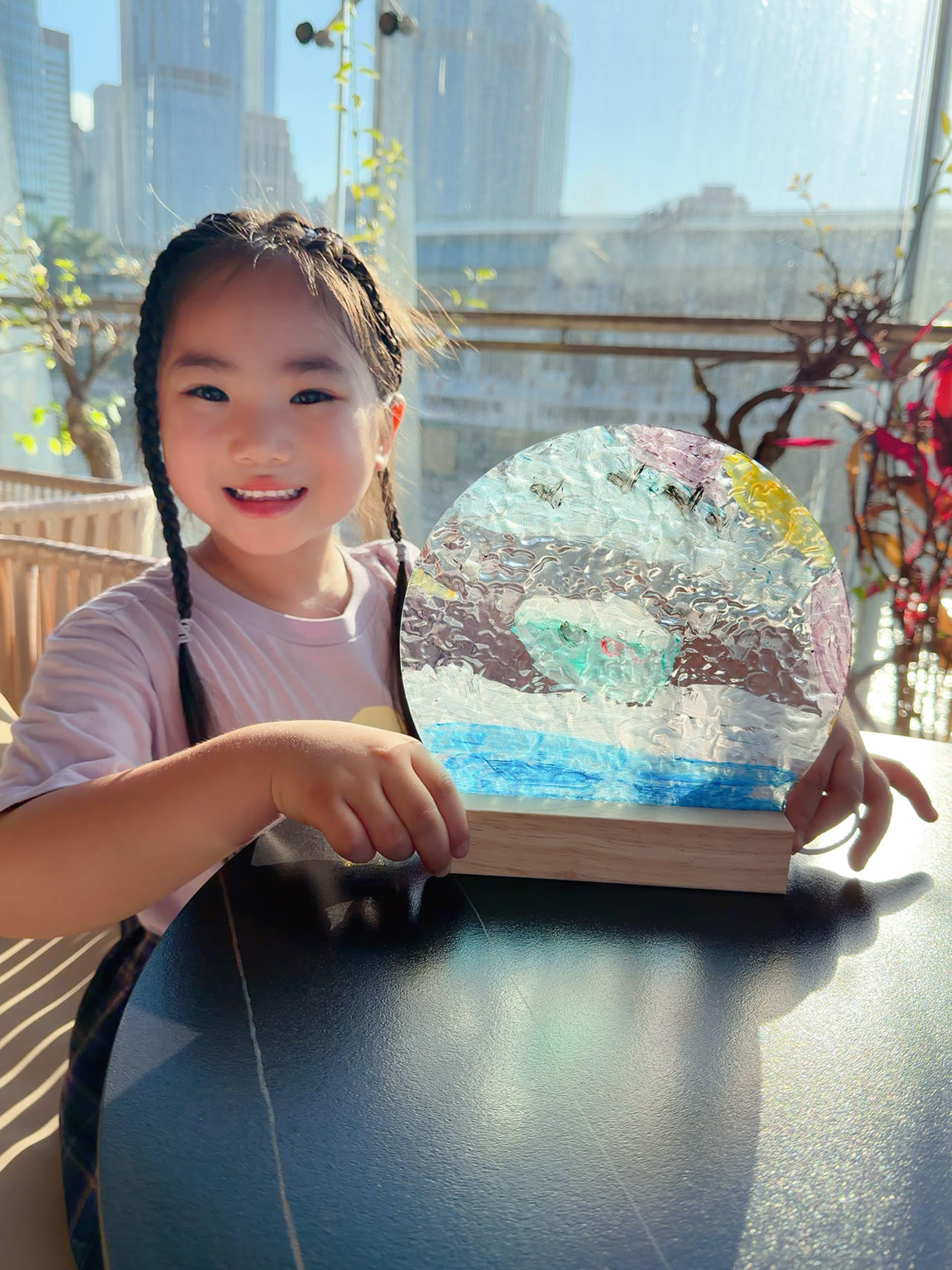 IRREGULart Art Glass Painting Luminous Night Light | Central Pier 8  - Thumbnail 3