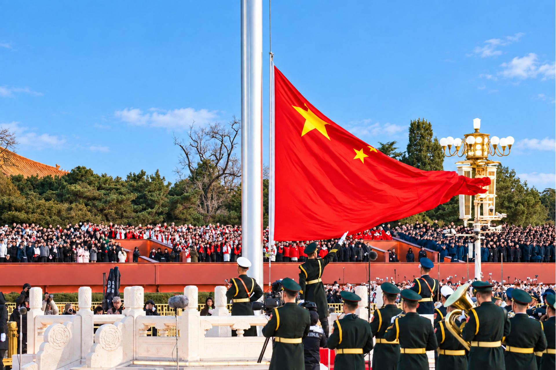 Beijing Tiananmen Square Flag Raising Ceremony with Guided Tour - Image 1