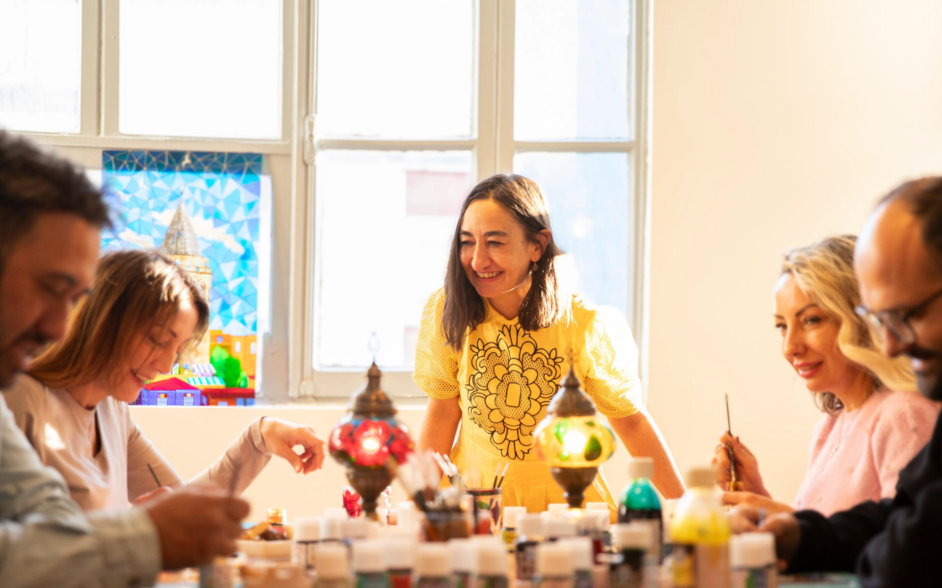 Istanbul Stained Glass Sun Catcher Painting Workshop - Image 1