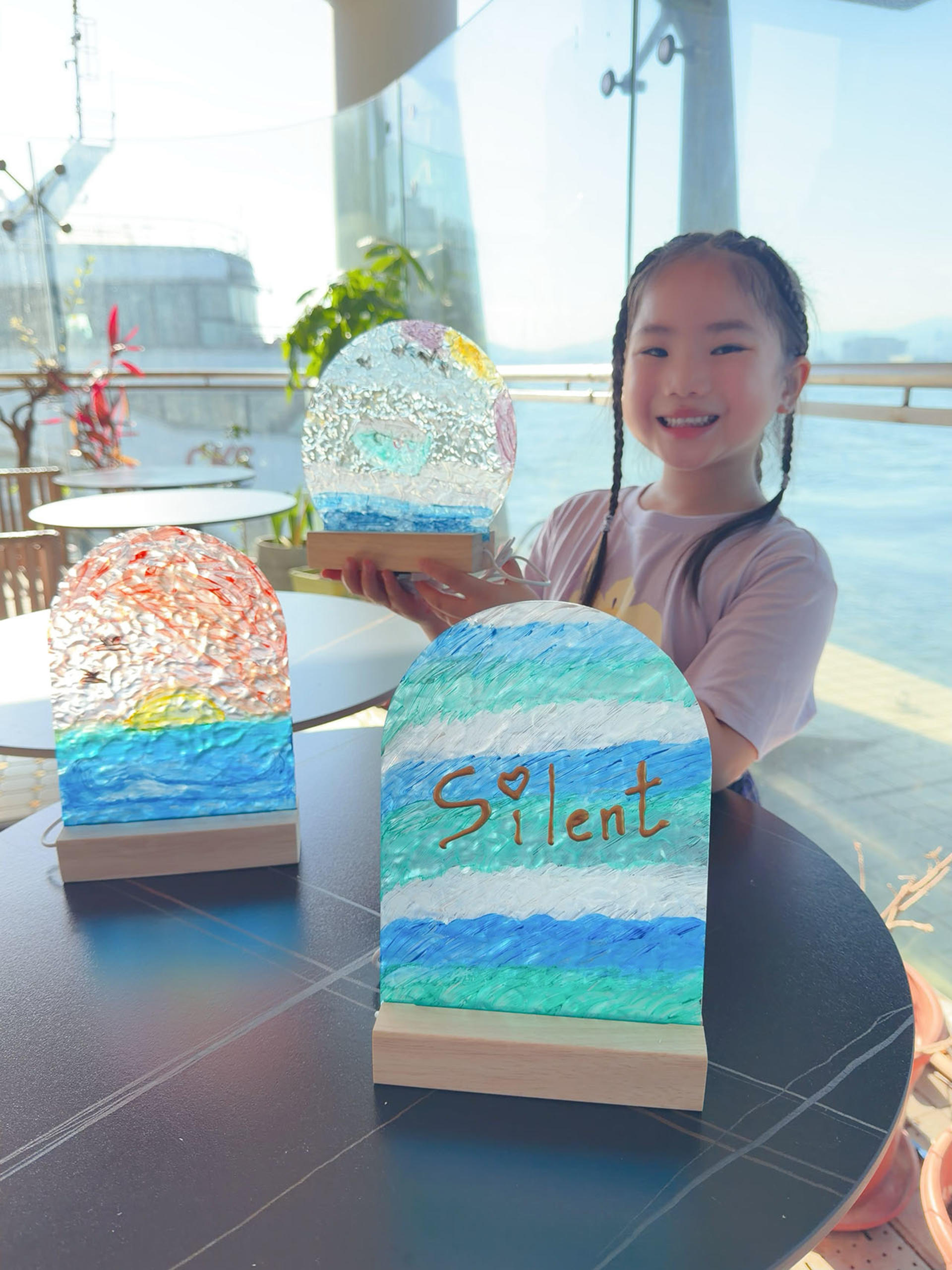 IRREGULart Art Glass Painting Luminous Night Light | Central Pier 8  - Thumbnail 4
