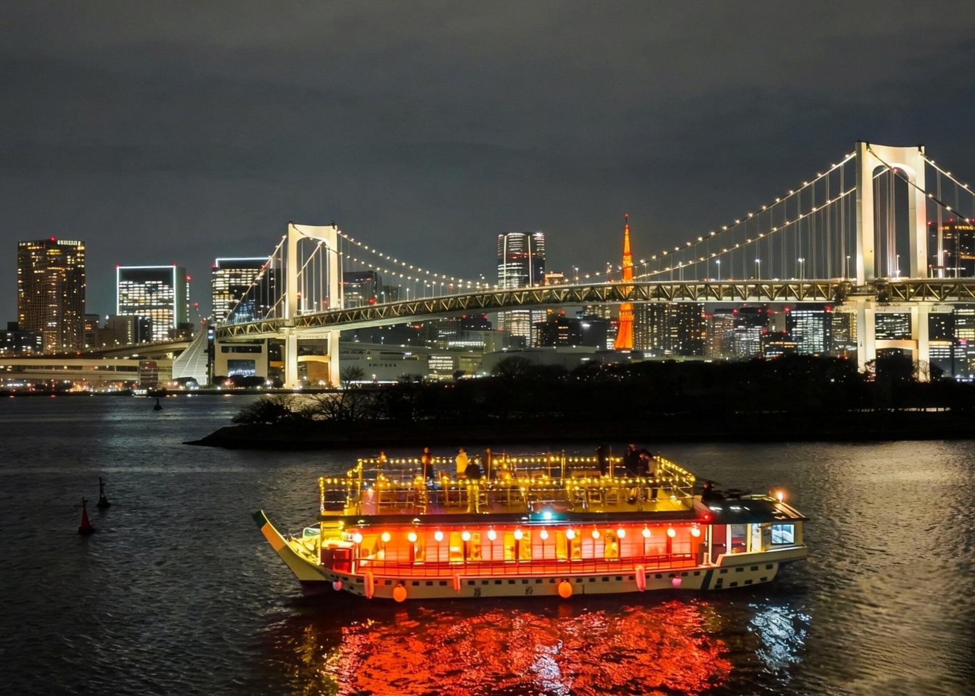 Tokyo Yakatabune Cruise: Sukiyaki Cuisine, Show Performance, and Tokyo Tower Sightseeing Plan - Image 1