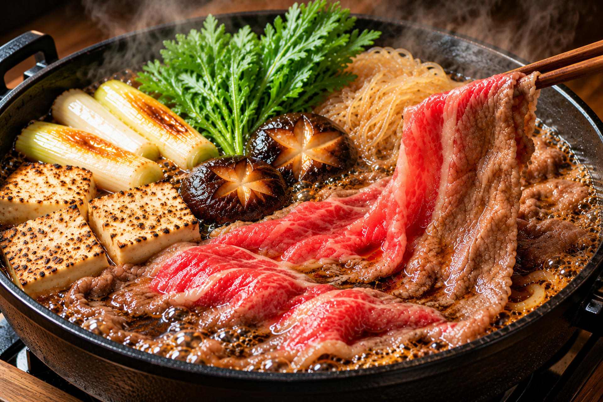 Osaka | Wagyu Sukiyaki & Onigiri Making Experience Class with Recipe - Thumbnail 5