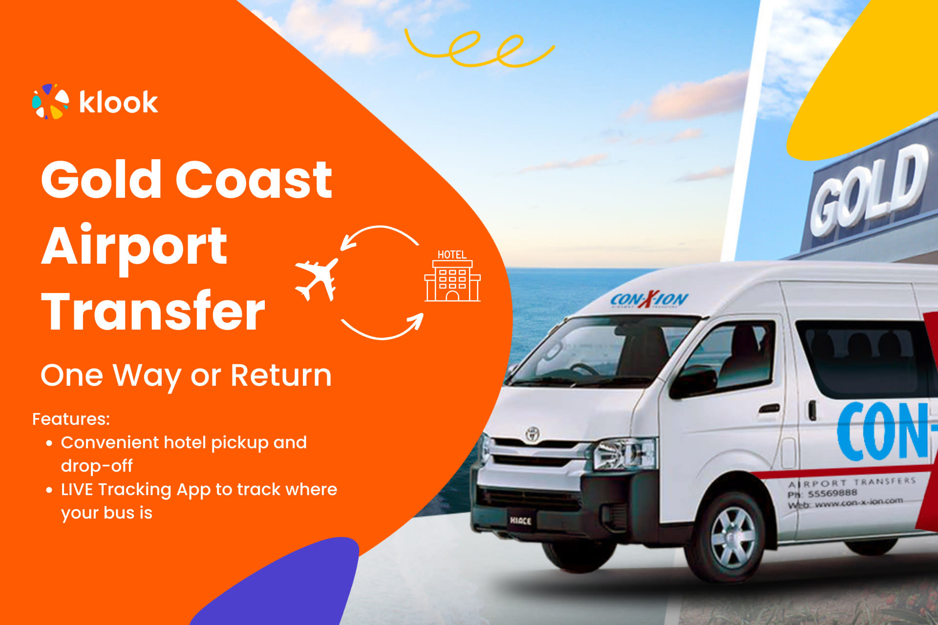 Shared Gold Coast Airport Transfers (OOL) for Gold Coast