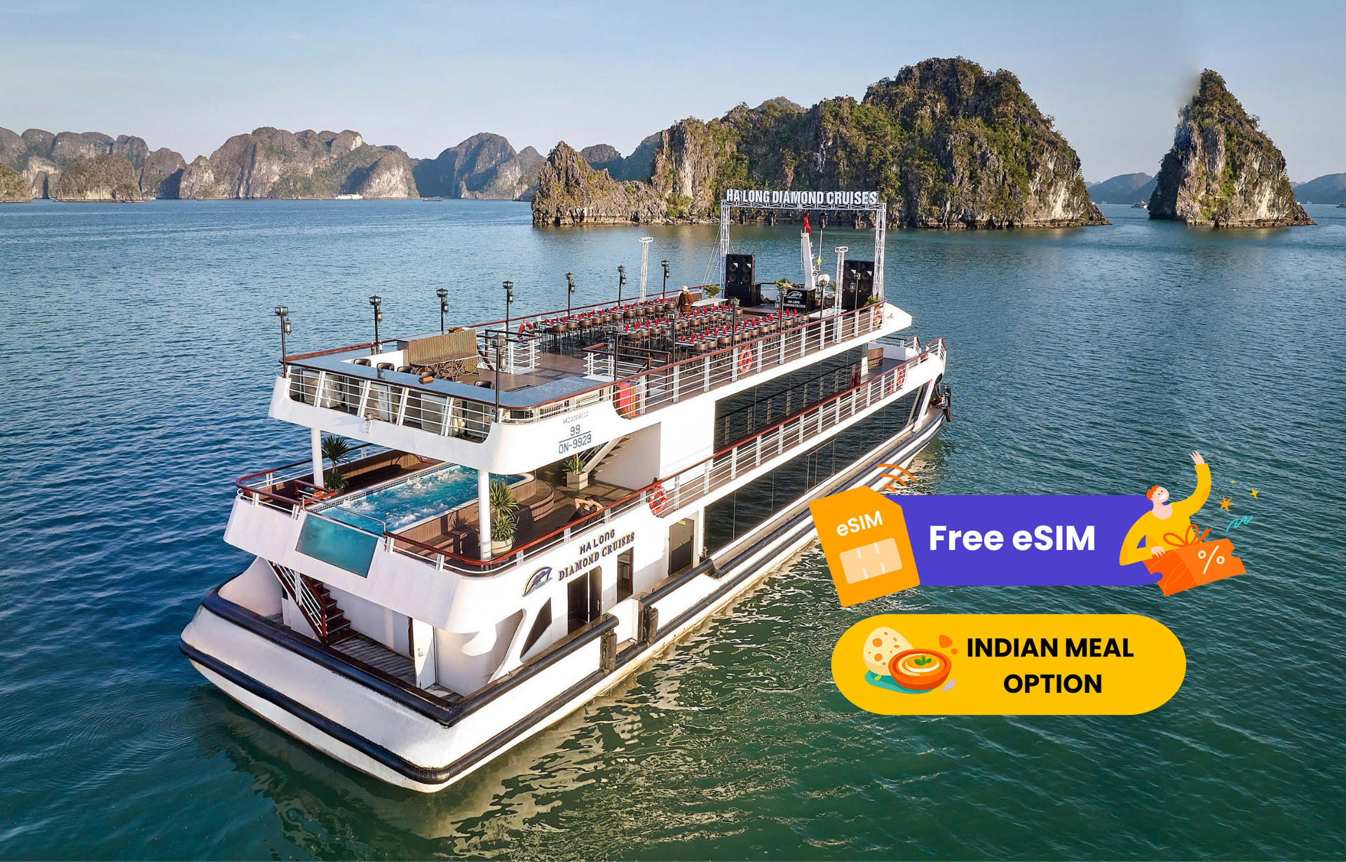 Diamond Luxury Day Cruise: Ha Long Bay,Sung Sot & Ti Top Island - Image 1