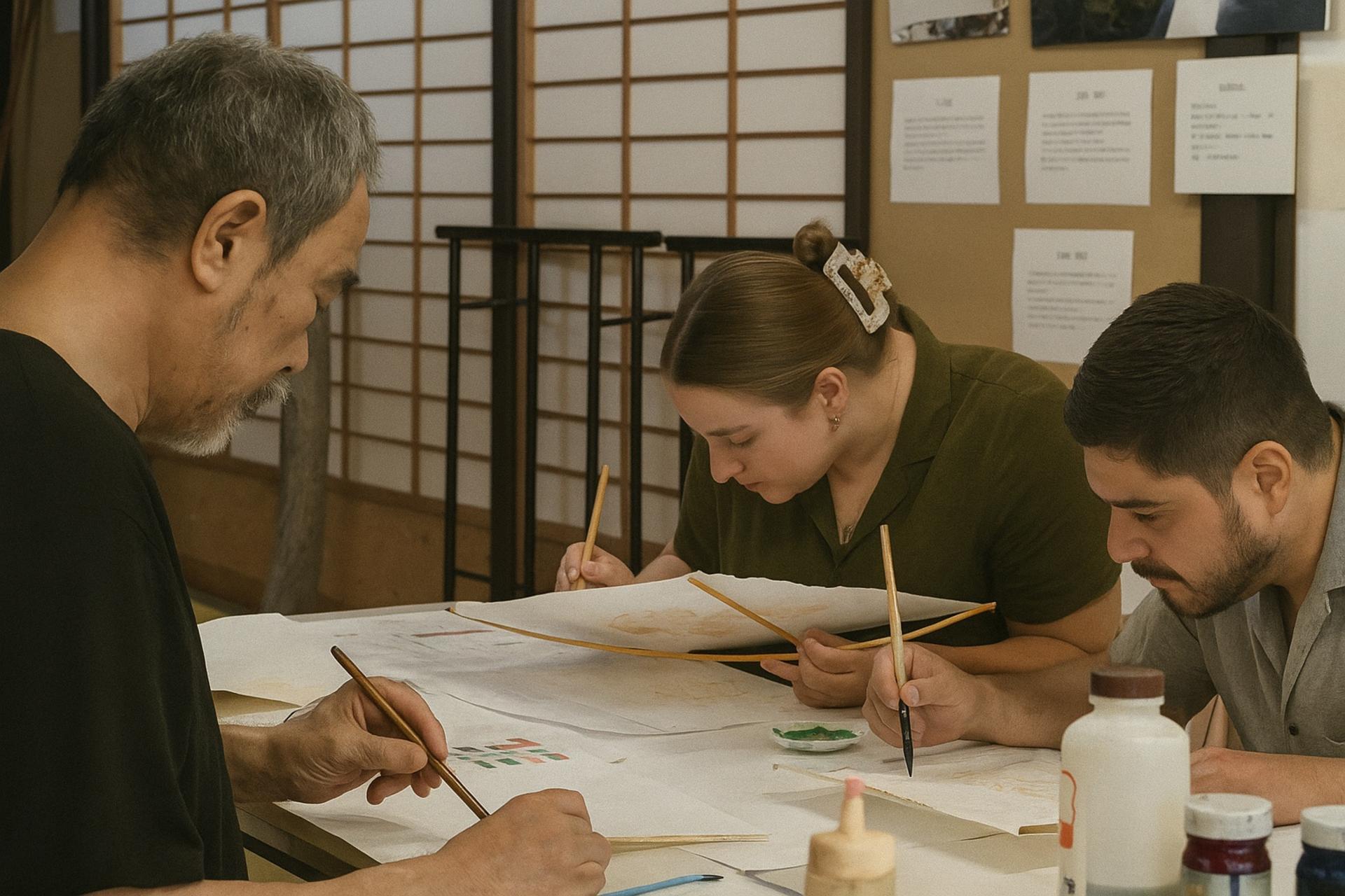 Kyoto-Style Yuzen Dyeing Art in a Historic Machiya Experience - Thumbnail 2