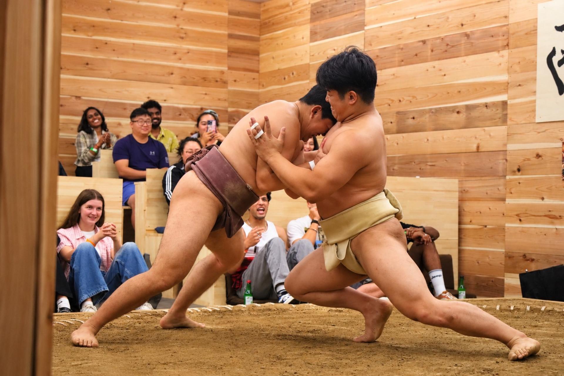 Osaka: Live Sumo Show with Audience Challenge & Wrestler Photo - Thumbnail 5