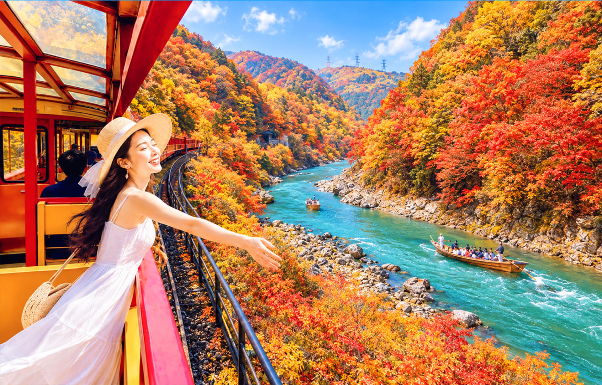Kyoto, Arashiyama, Nara: Sagano Scenic Railway, Bamboo Forest Path, Yuzen Forest of Light, Nara Park, Fushimi Inari Shrine, Chiikawa Store Visit Day Trip | Departure from Osaka - Image 1