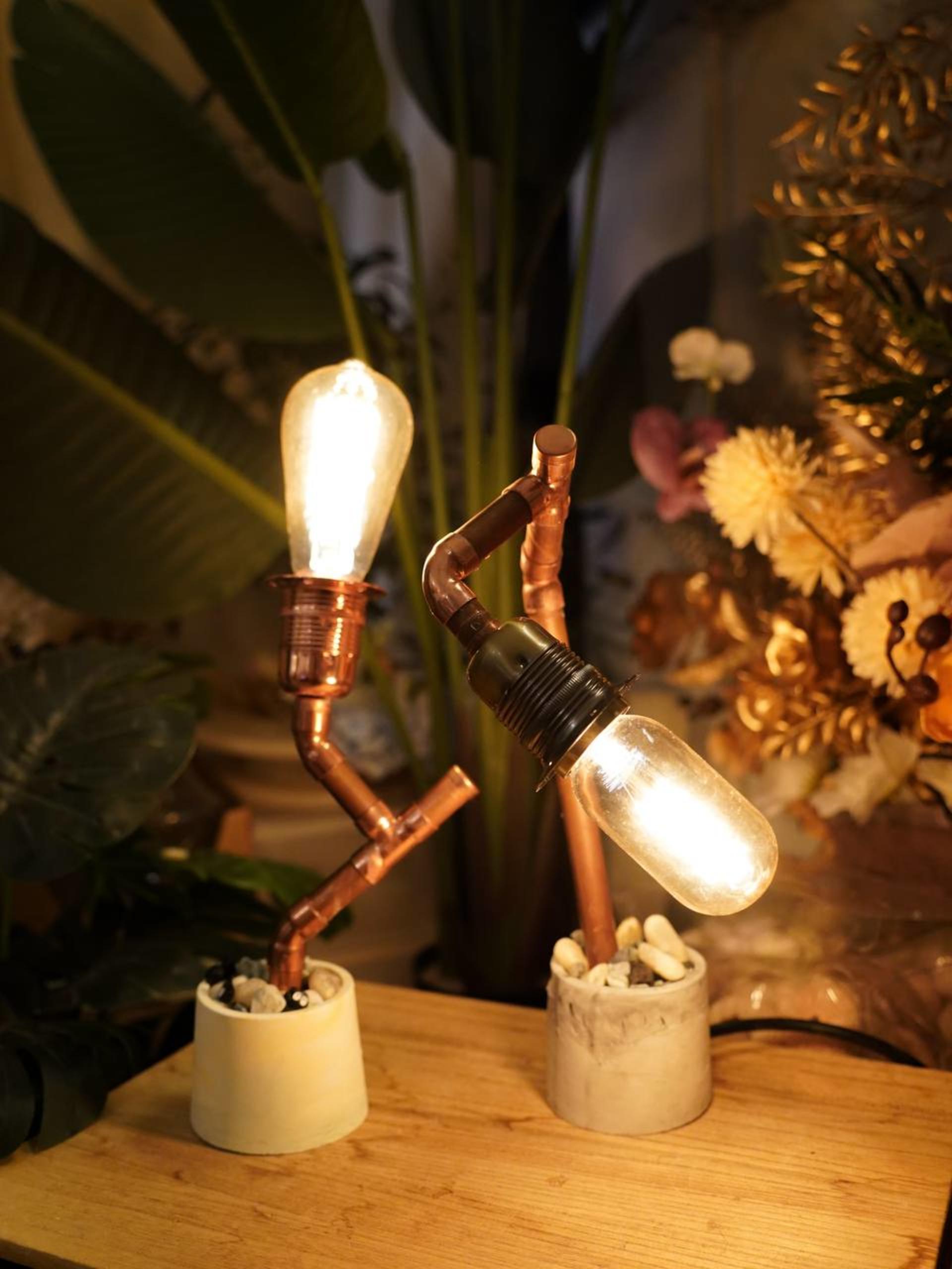 Myosotis flower | Industrial Style Lamp Holder Workshop - Thumbnail 31