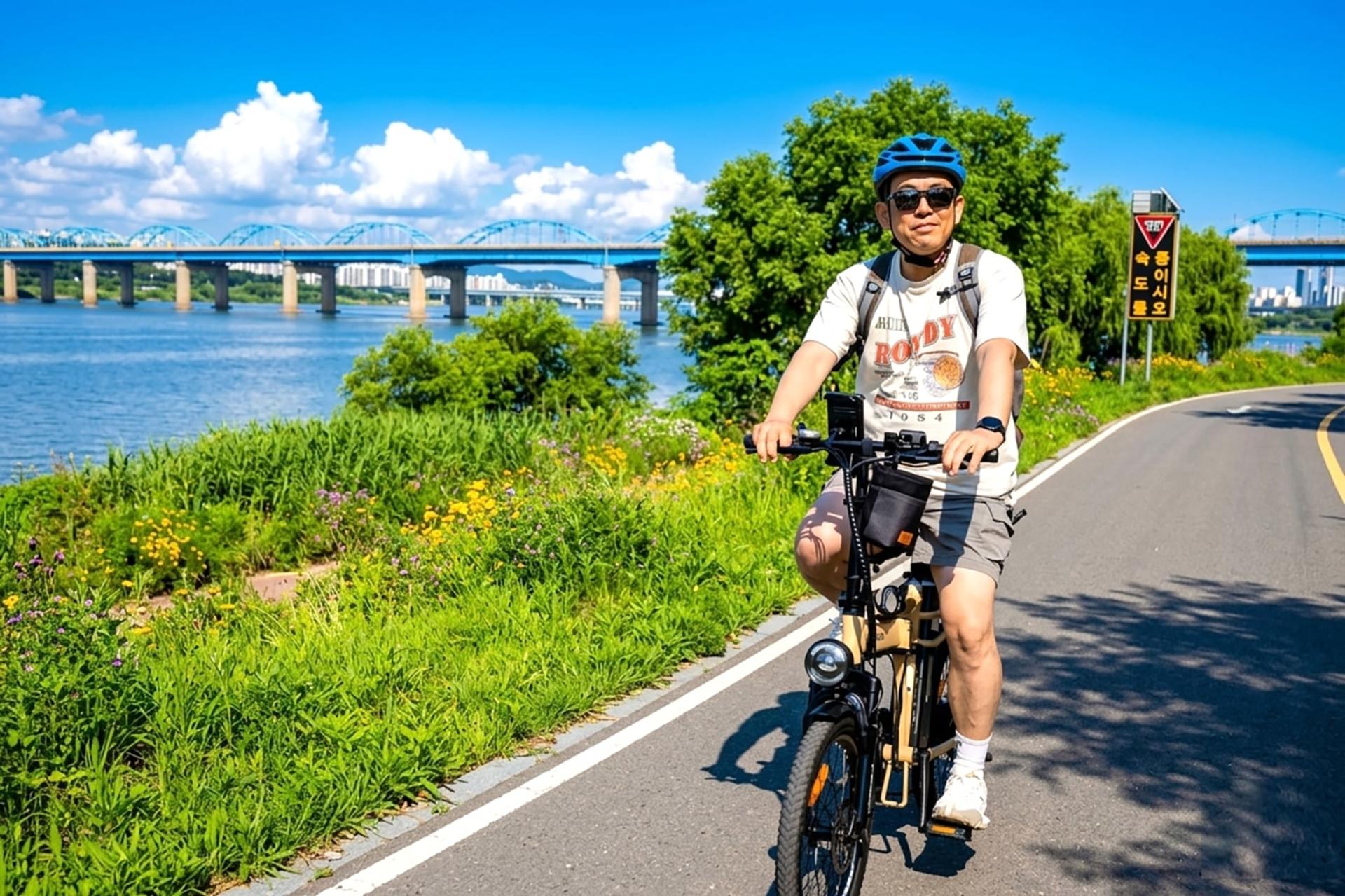 ENKO Electric Bike Ride on the Han River Bike Path in Seoul - Thumbnail 2