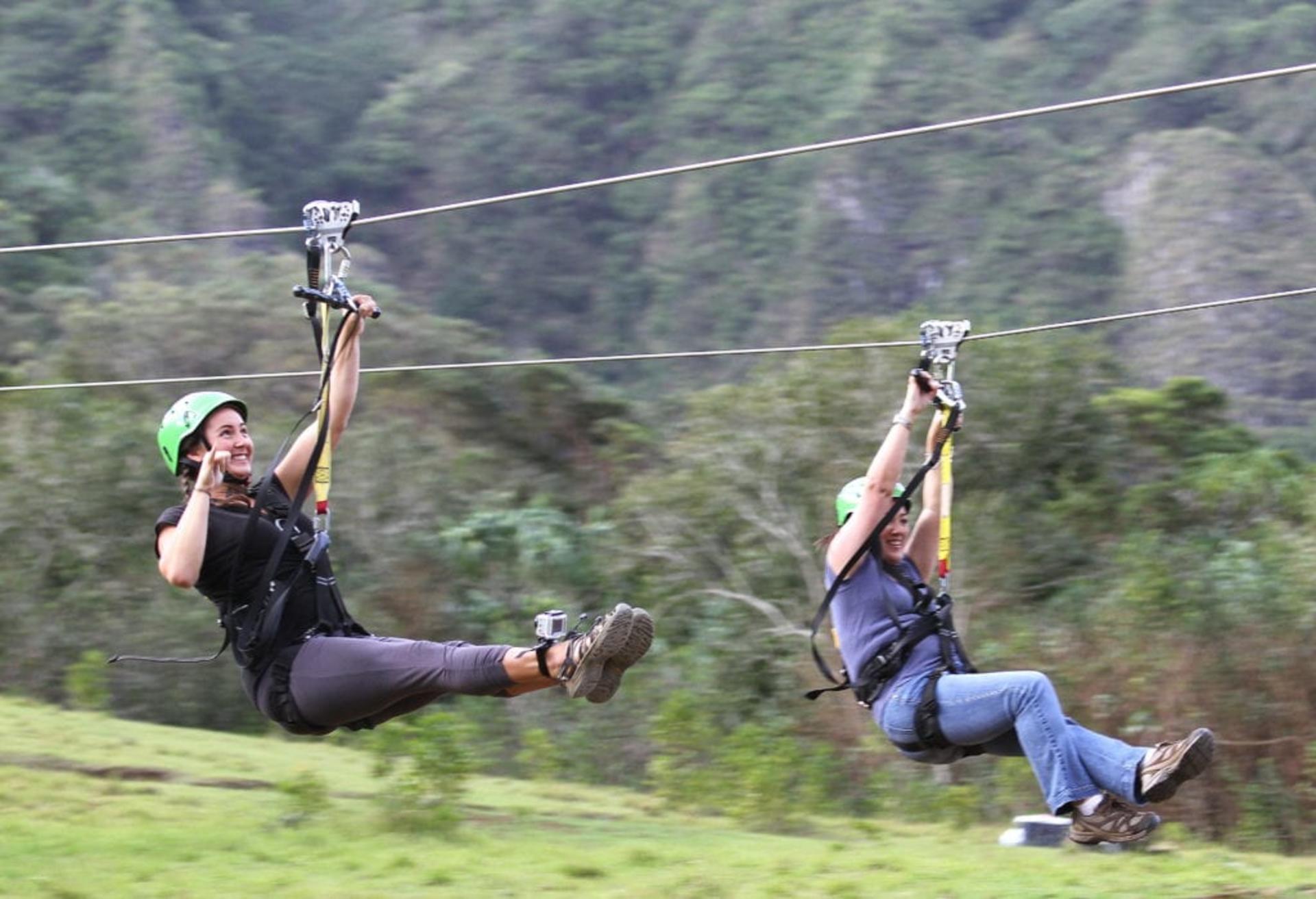 Kualoa Ranch Jurassic Valley Zipline Experience Tour - Thumbnail 2