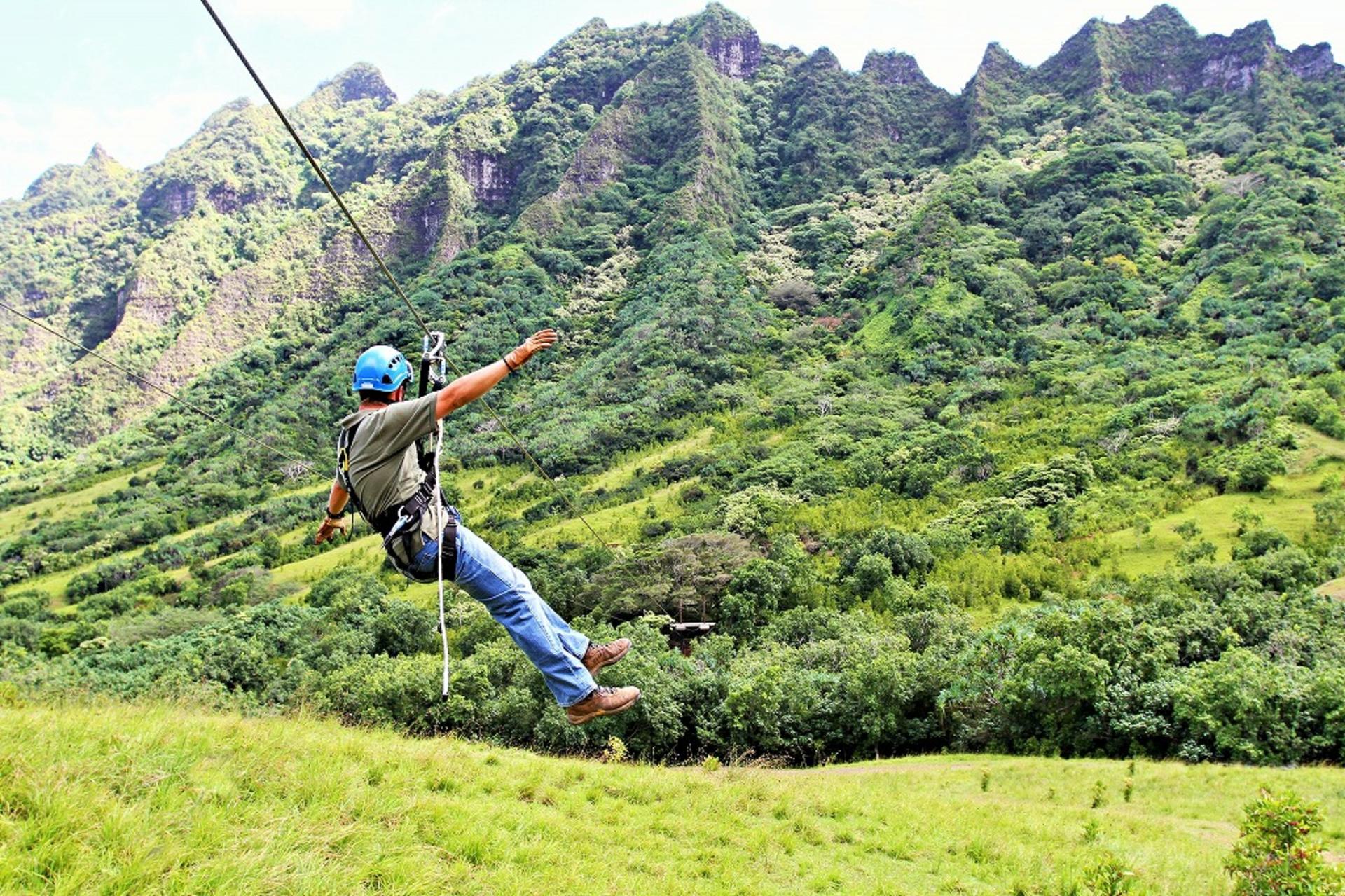 Kualoa Ranch Jurassic Valley Zipline Experience Tour - Thumbnail 3