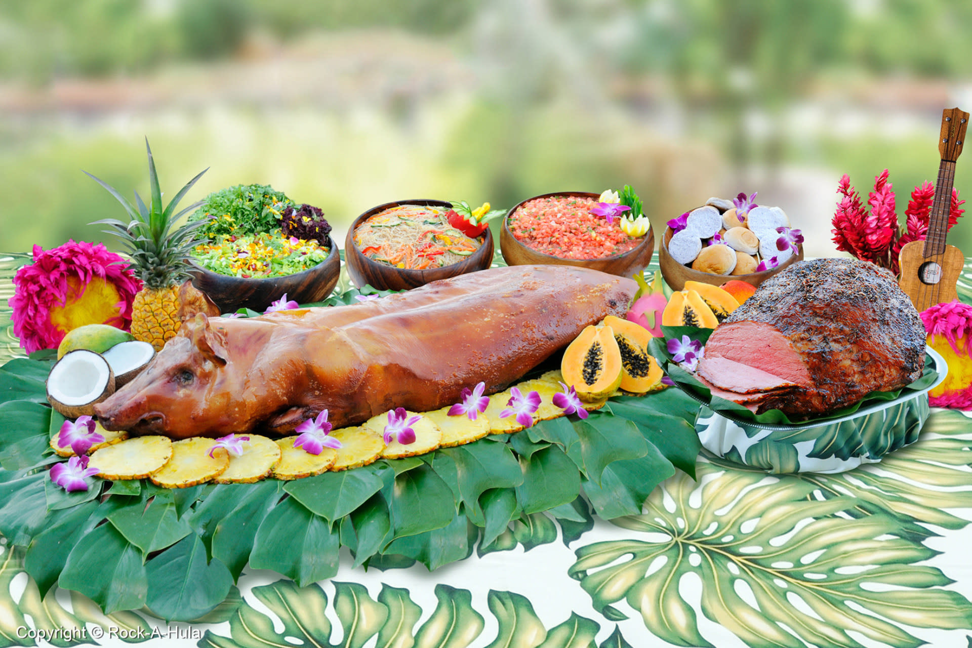 Waikiki Luau with Rock-A-Hula Show Dinner Options - Image 1