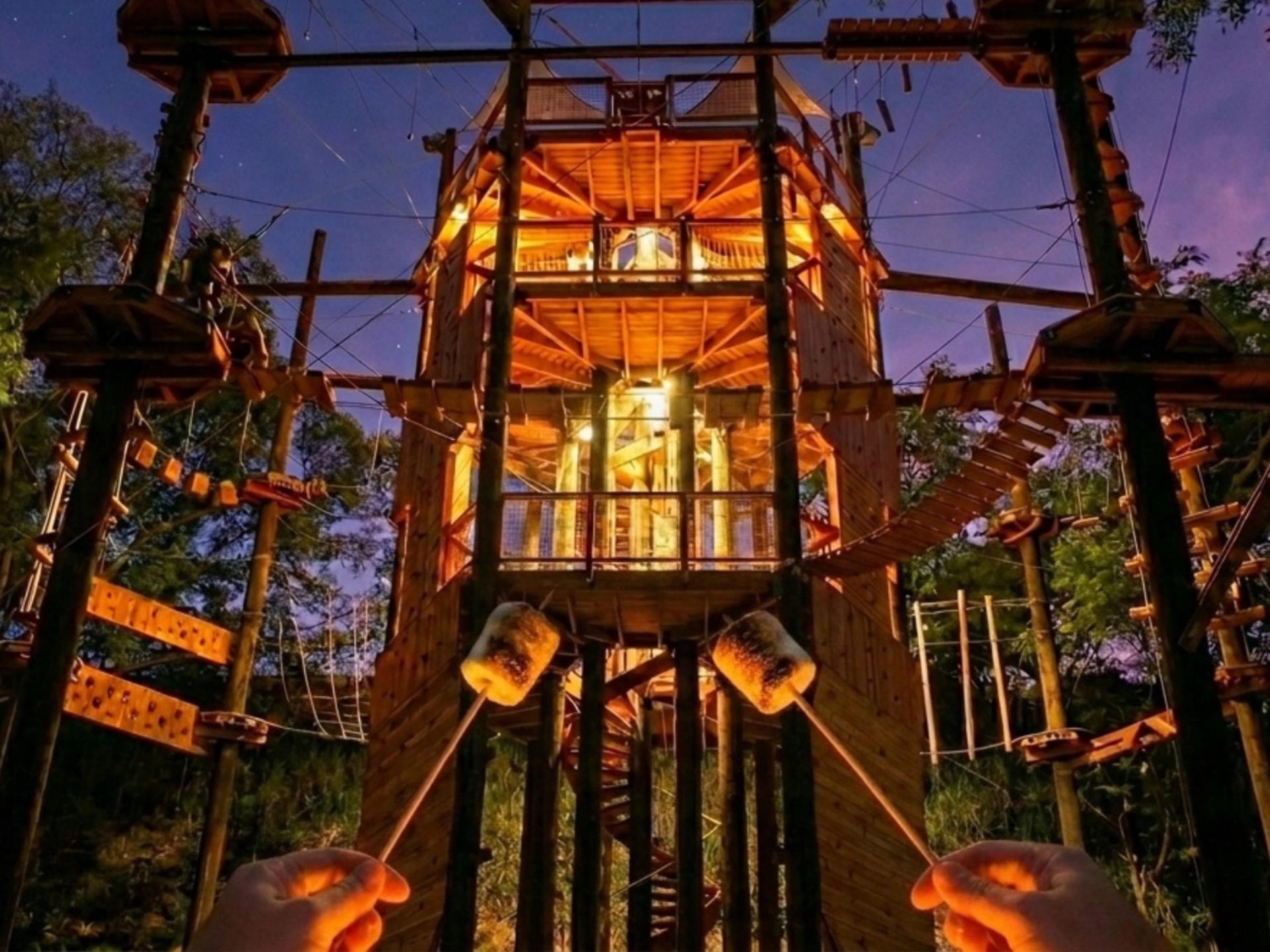 Night Zipline Adventure Experience with Campfire in Oahu - Thumbnail 13