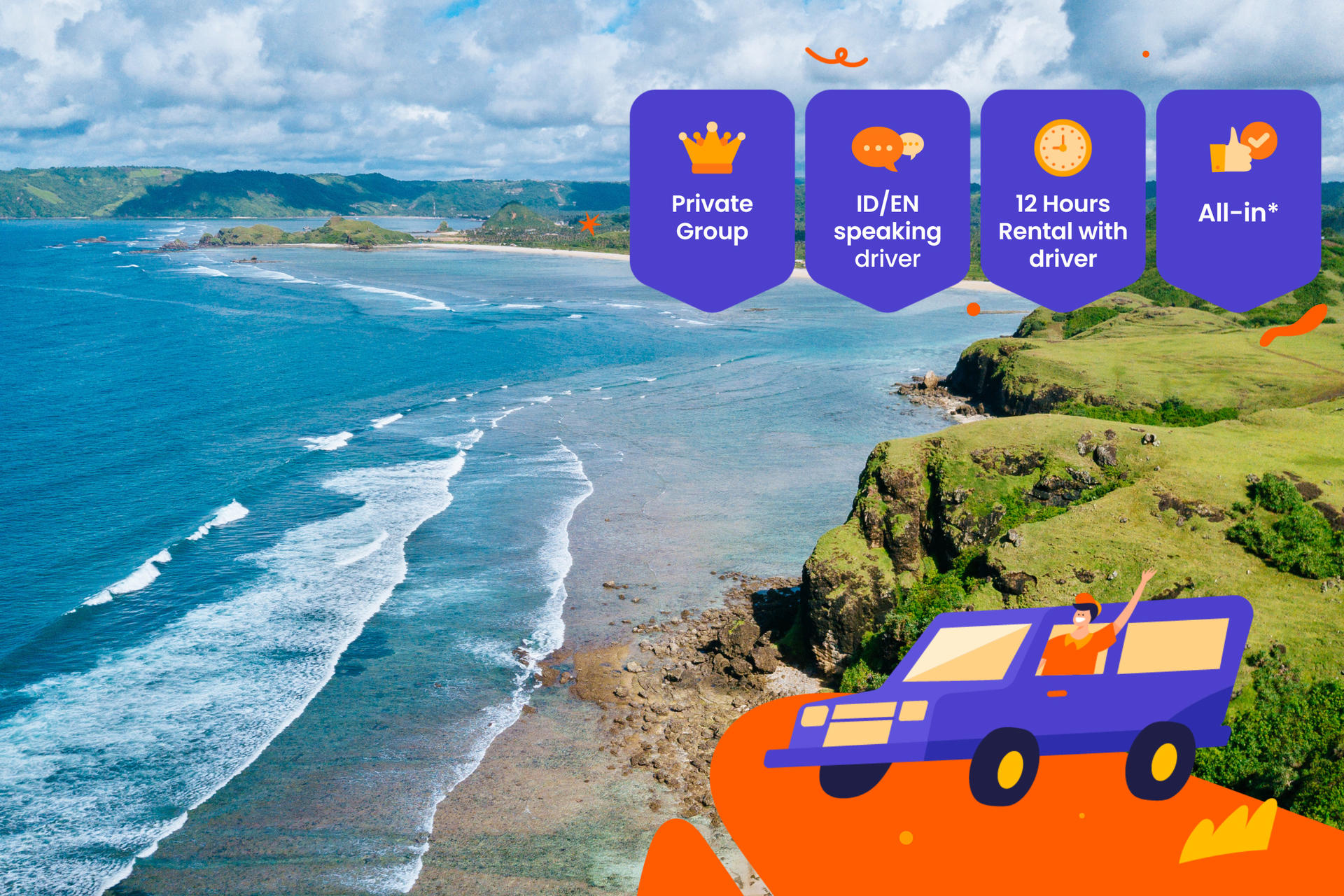 Lombok Private Car Rental with Driver - Image 1