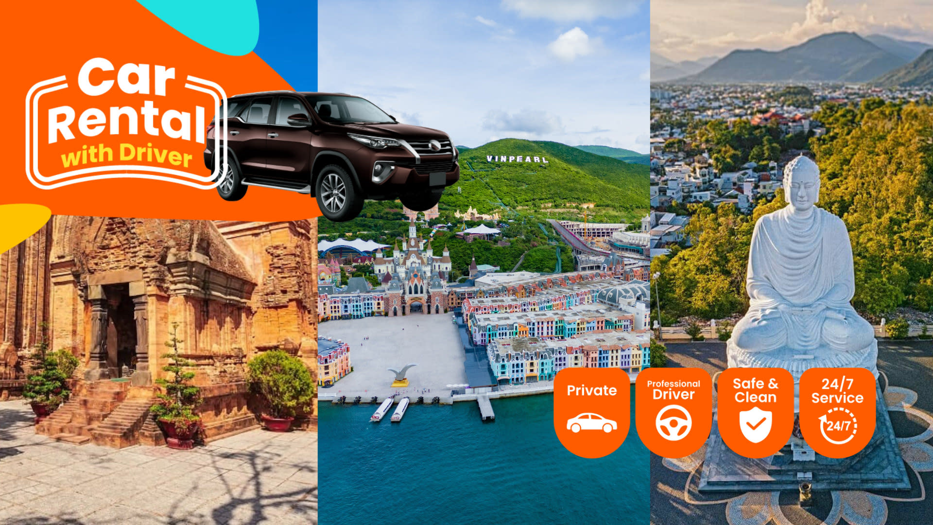 Nha Trang Car Rental With Driver (No Distance Limit) - Image 1