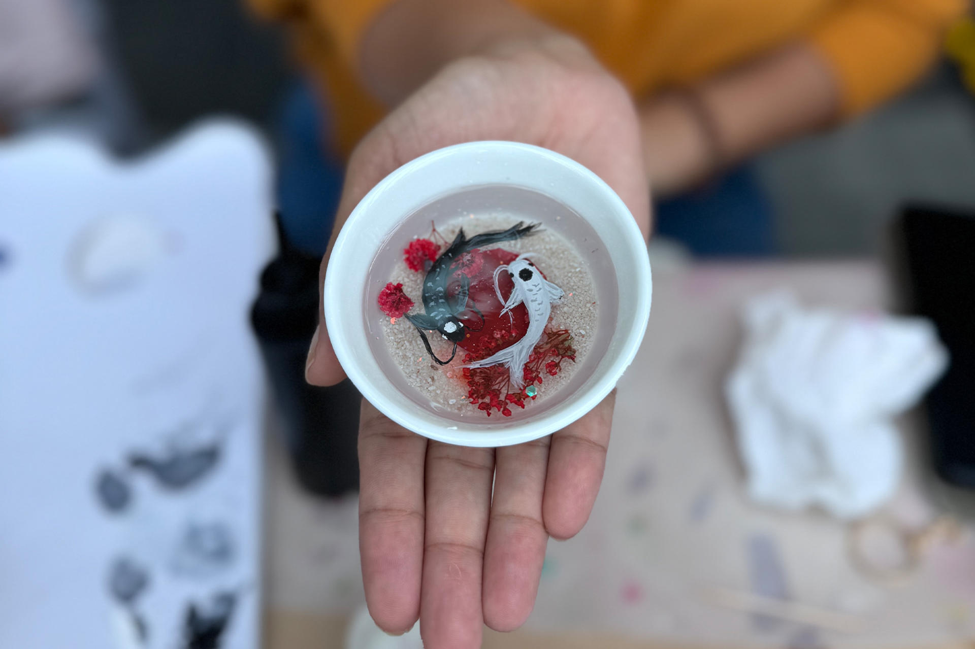 UV Resin Koi Pond Painting Workshop in Singapore - Thumbnail 3