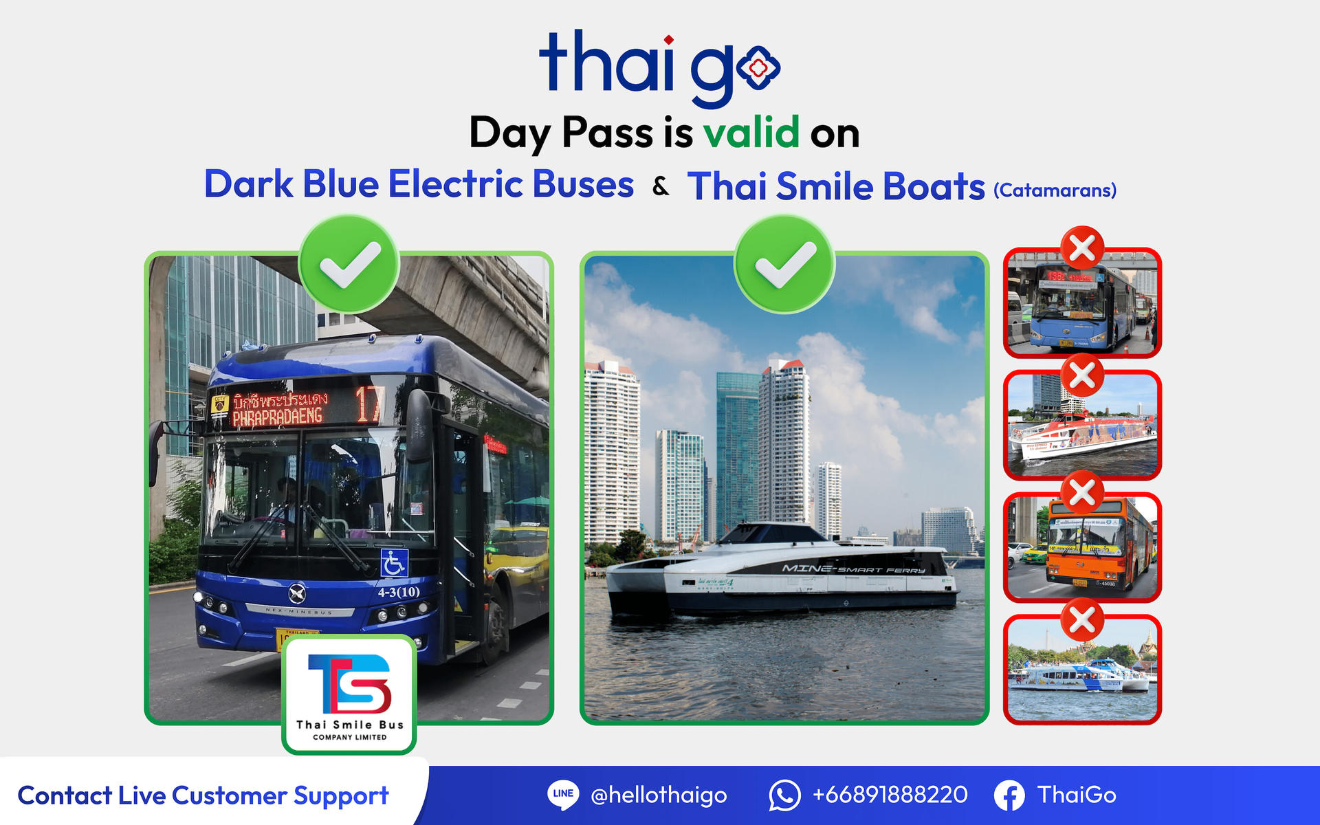 Bangkok Unlimited Chao Phraya River Boat & Bus Pass - Thumbnail 2
