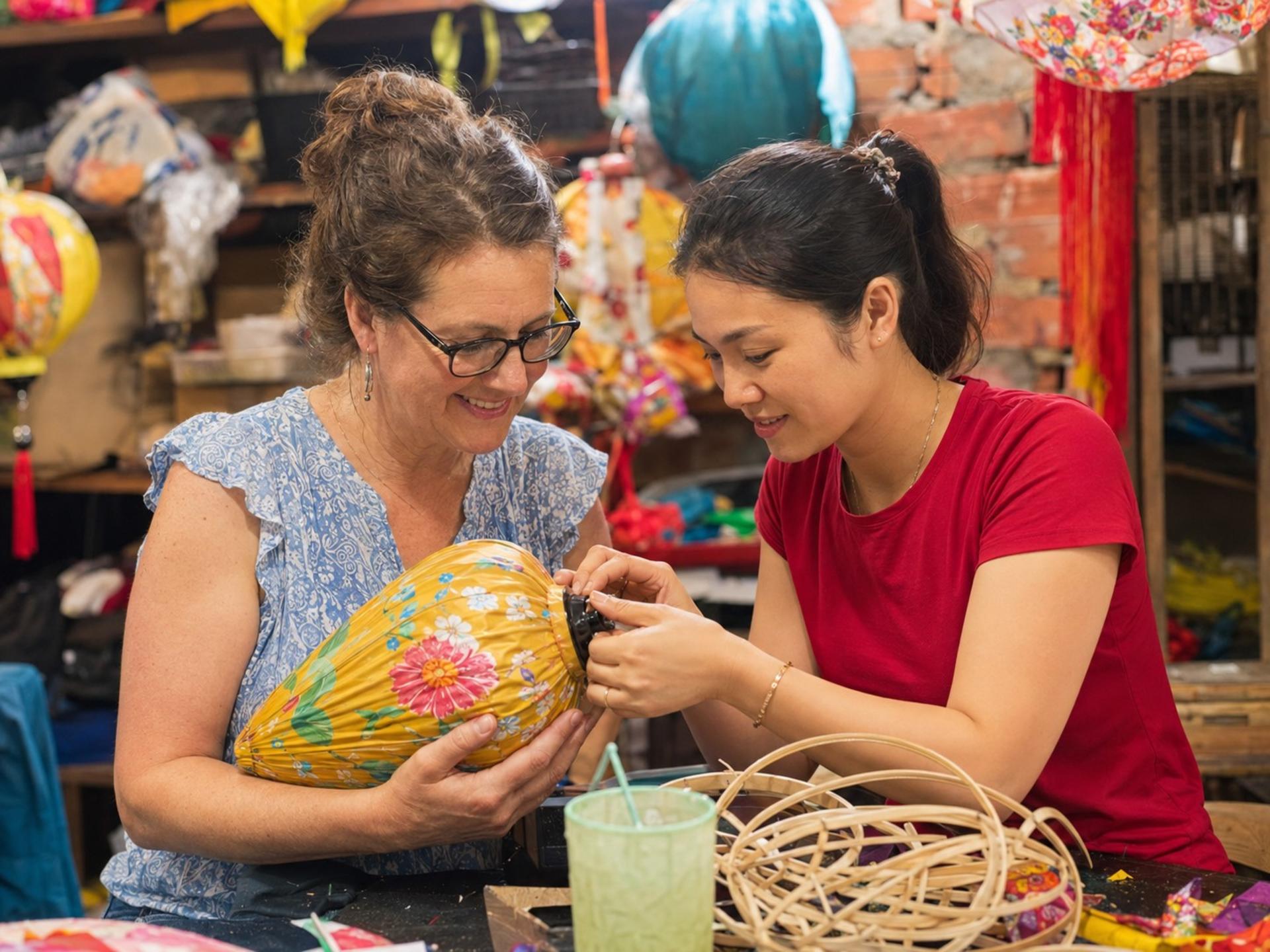 Hoi An : Coconut Basket Boat , River Cruise and Making Lantern Class - Thumbnail 23