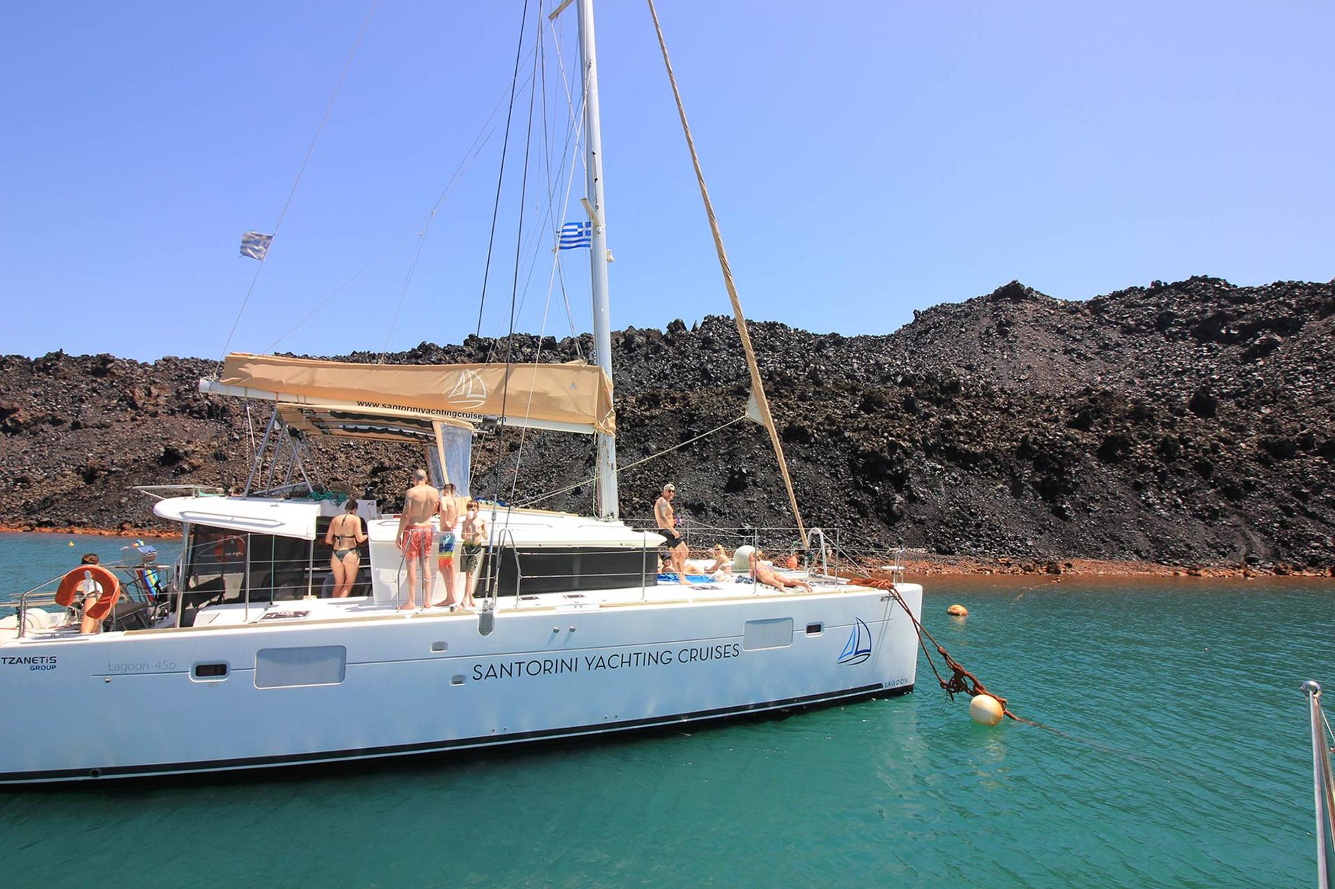 Luxury Santorini Catamaran Cruise: Lunch, BBQ, Drinks & Transfers - Thumbnail 8