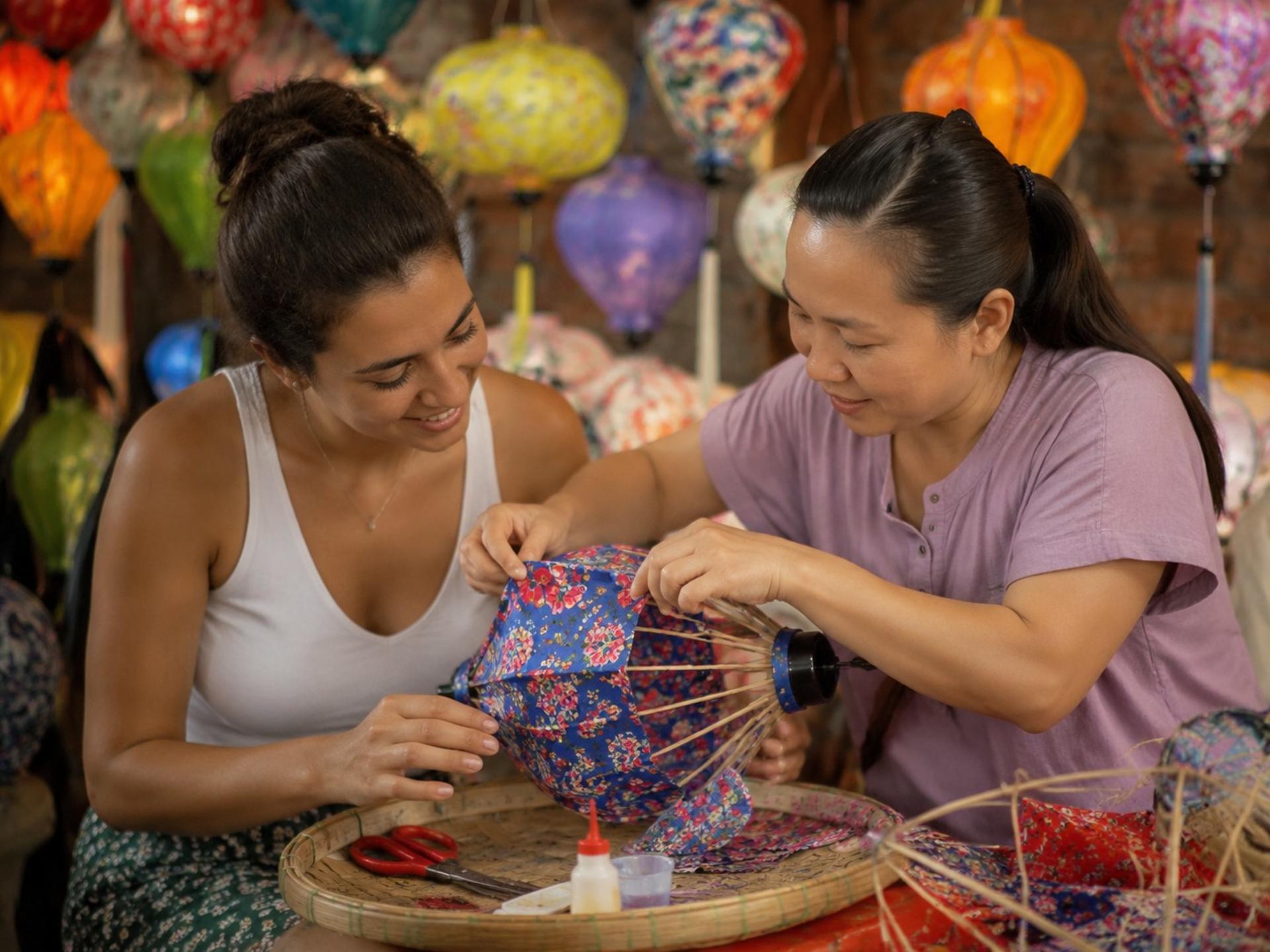 Hoi An : Coconut Basket Boat , River Cruise and Making Lantern Class - Thumbnail 21