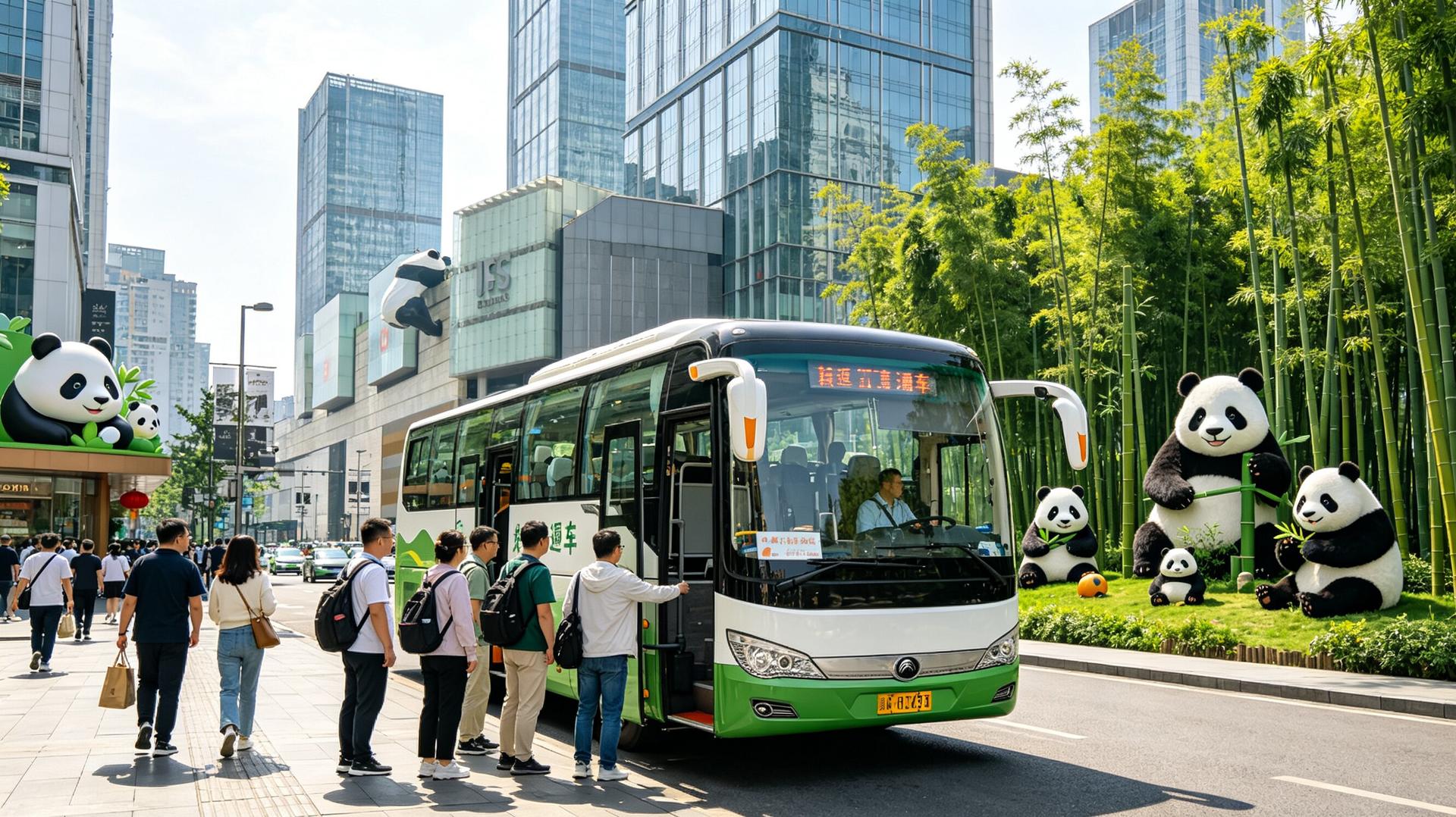 Chengdu Chunxi Road to Panda Base Direct Bus + Ticket + Private Guided Tour - Image 1