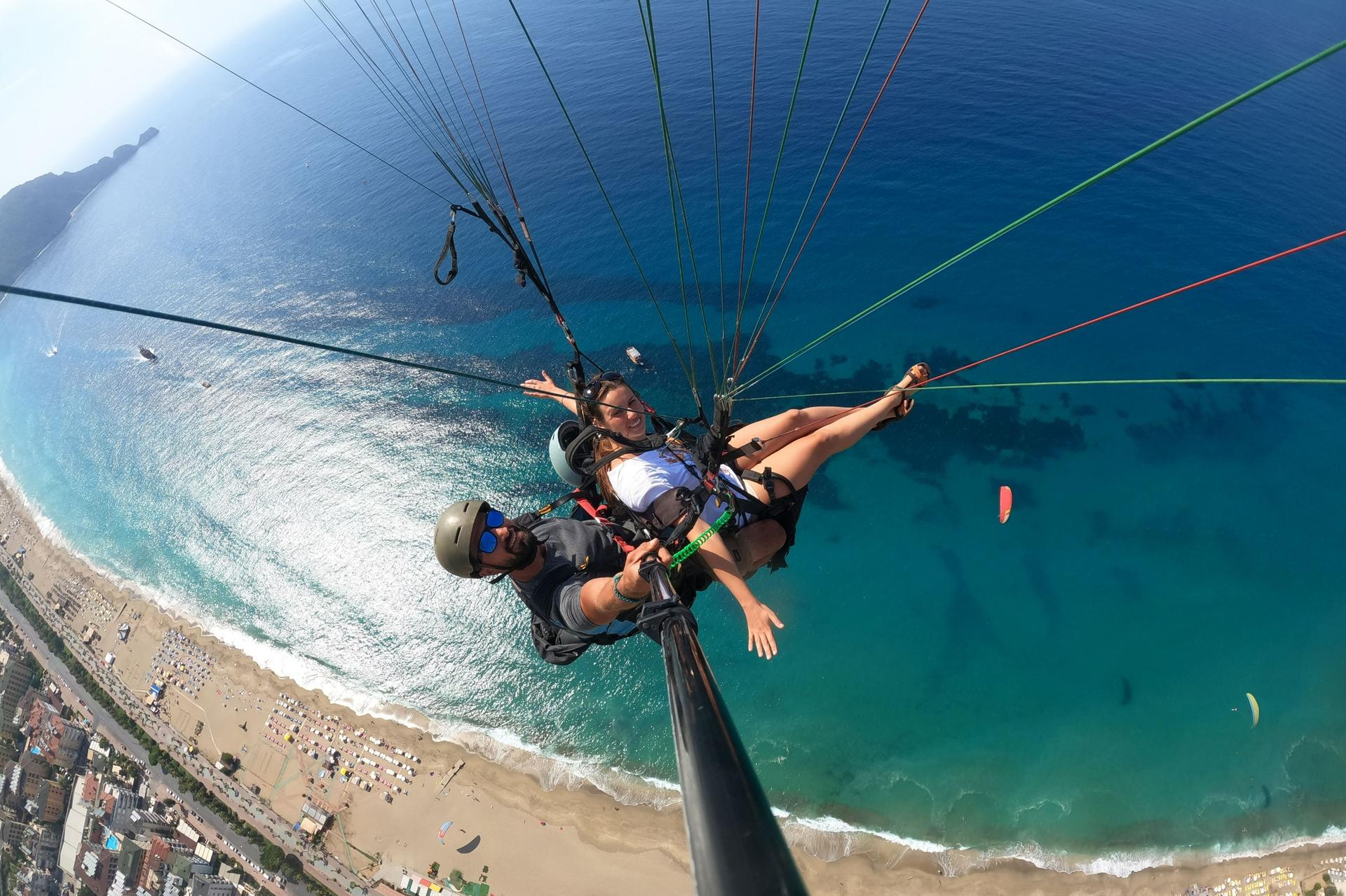 Alanya: Tandem Paragliding Experience Over Cleopatra Beach - Thumbnail 4
