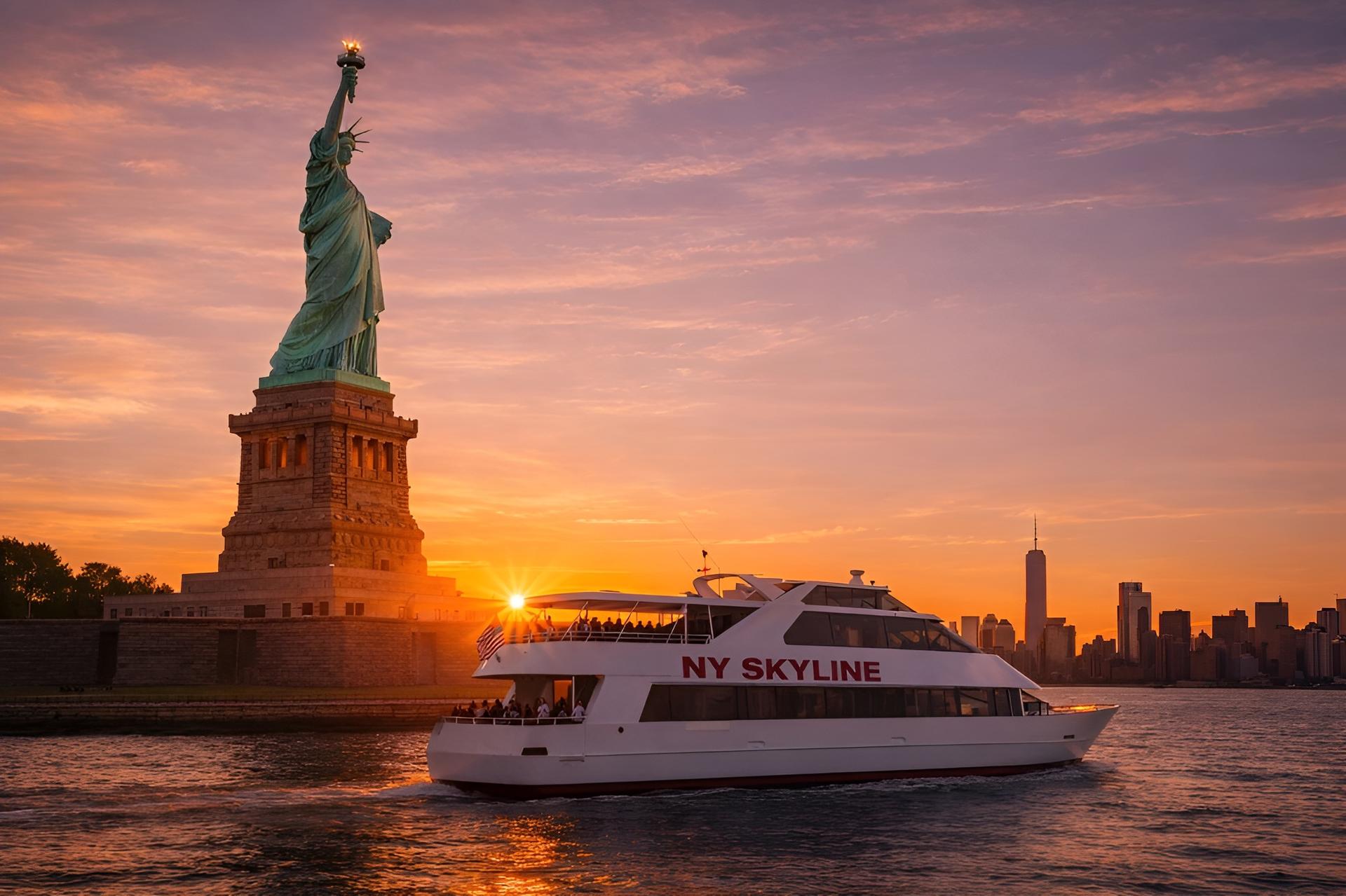Sunset Skyline Cruise around Statue of Liberty & Ellis Island - Thumbnail 3