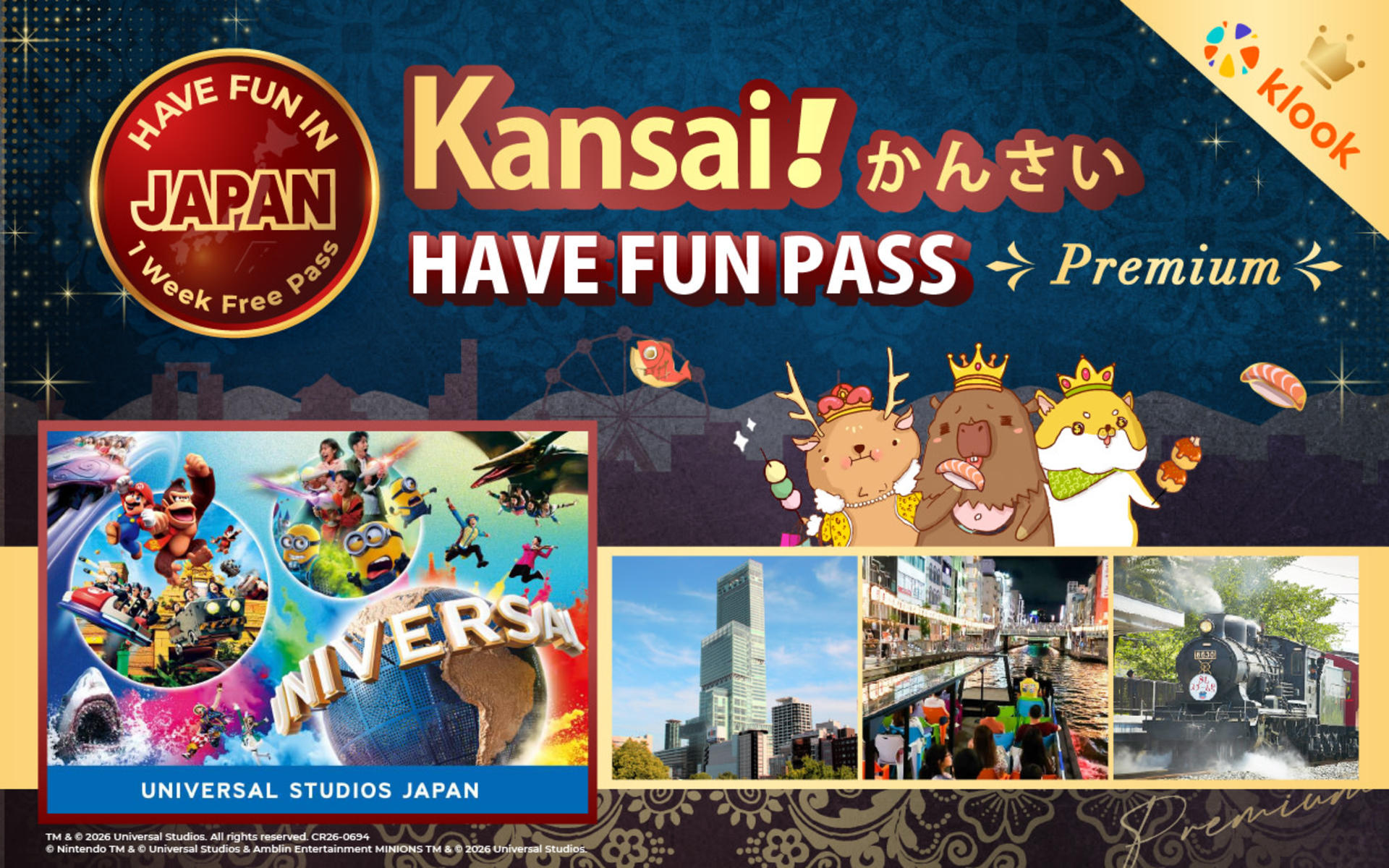 Have Fun in Kansai Premium Pass (Includes Universal Studios Japan) - Image 1